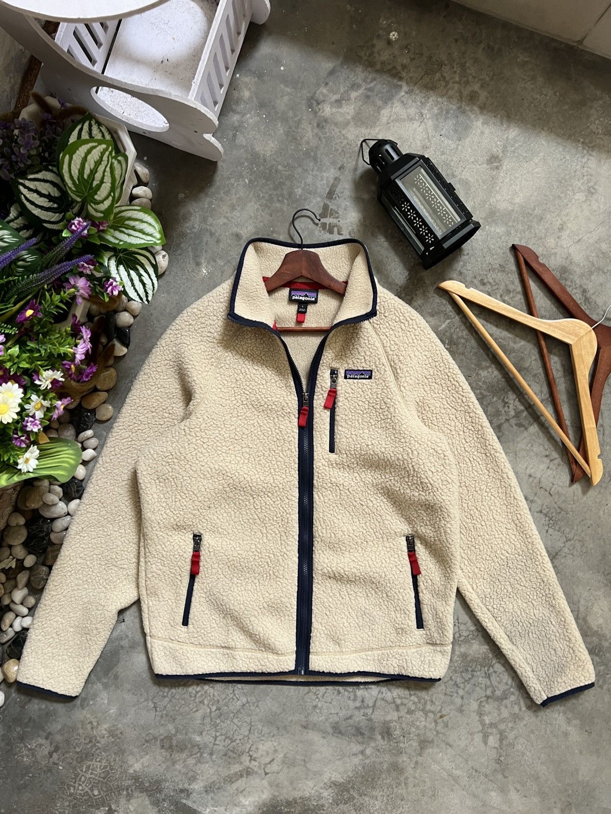 Patagonia × Vintage 🔥 VINTAGE🔥 Patagonia Natural Brown Deep Pile Sherpa Jacket Size US L / EU 52-54 / 3 - 2 Thumbnail