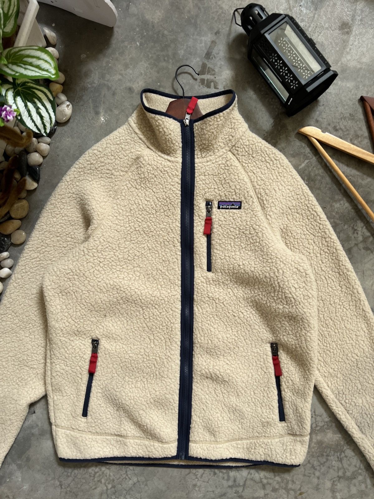 Patagonia × Vintage 🔥 VINTAGE🔥 Patagonia Natural Brown Deep Pile Sherpa Jacket Size US L / EU 52-54 / 3 - 16 Thumbnail