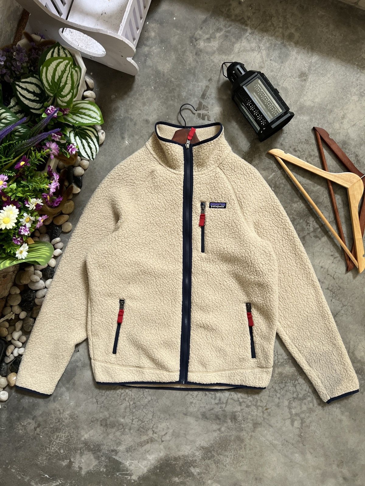 Patagonia × Vintage 🔥 VINTAGE🔥 Patagonia Natural Brown Deep Pile Sherpa Jacket Size US L / EU 52-54 / 3 - 15 Thumbnail