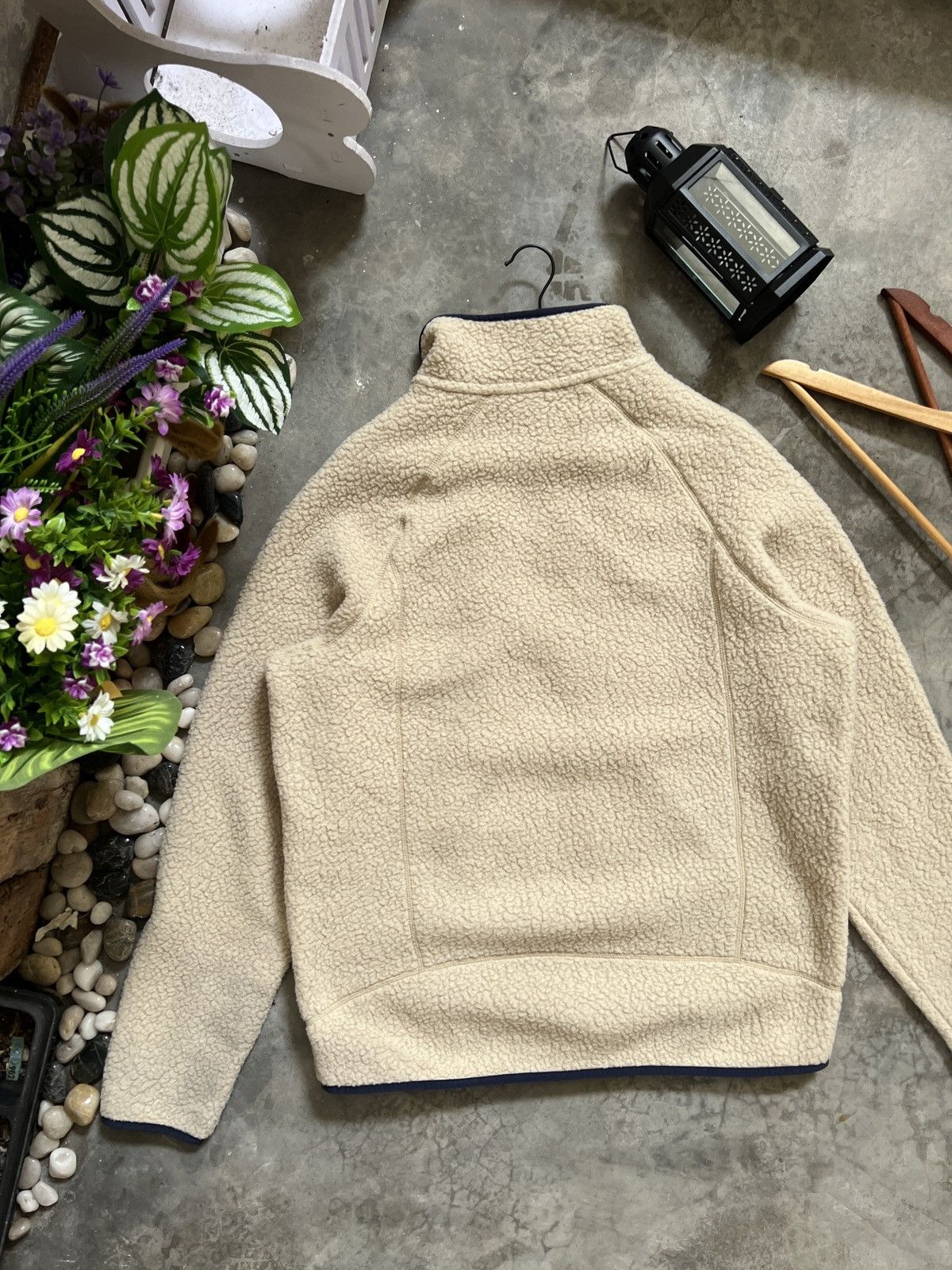 Patagonia × Vintage 🔥 VINTAGE🔥 Patagonia Natural Brown Deep Pile Sherpa Jacket Size US L / EU 52-54 / 3 - 7 Thumbnail
