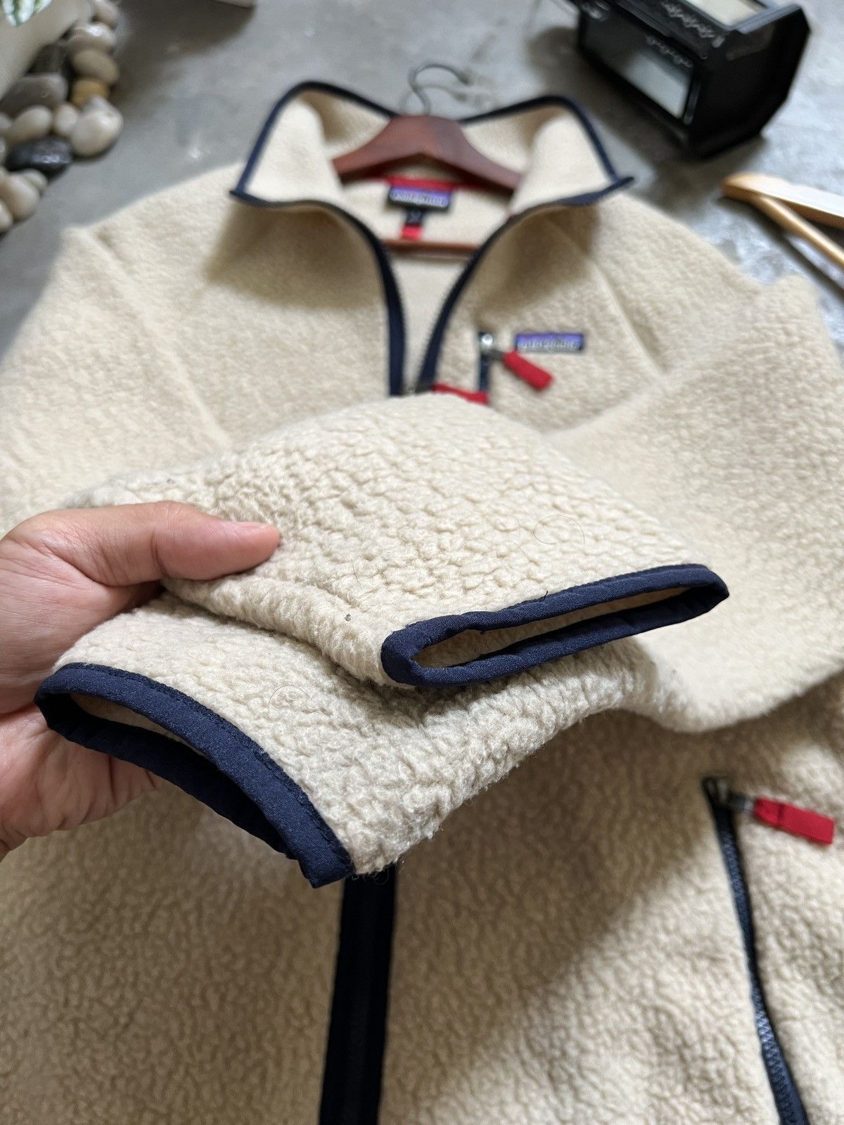 Patagonia × Vintage 🔥 VINTAGE🔥 Patagonia Natural Brown Deep Pile Sherpa Jacket Size US L / EU 52-54 / 3 - 10 Thumbnail