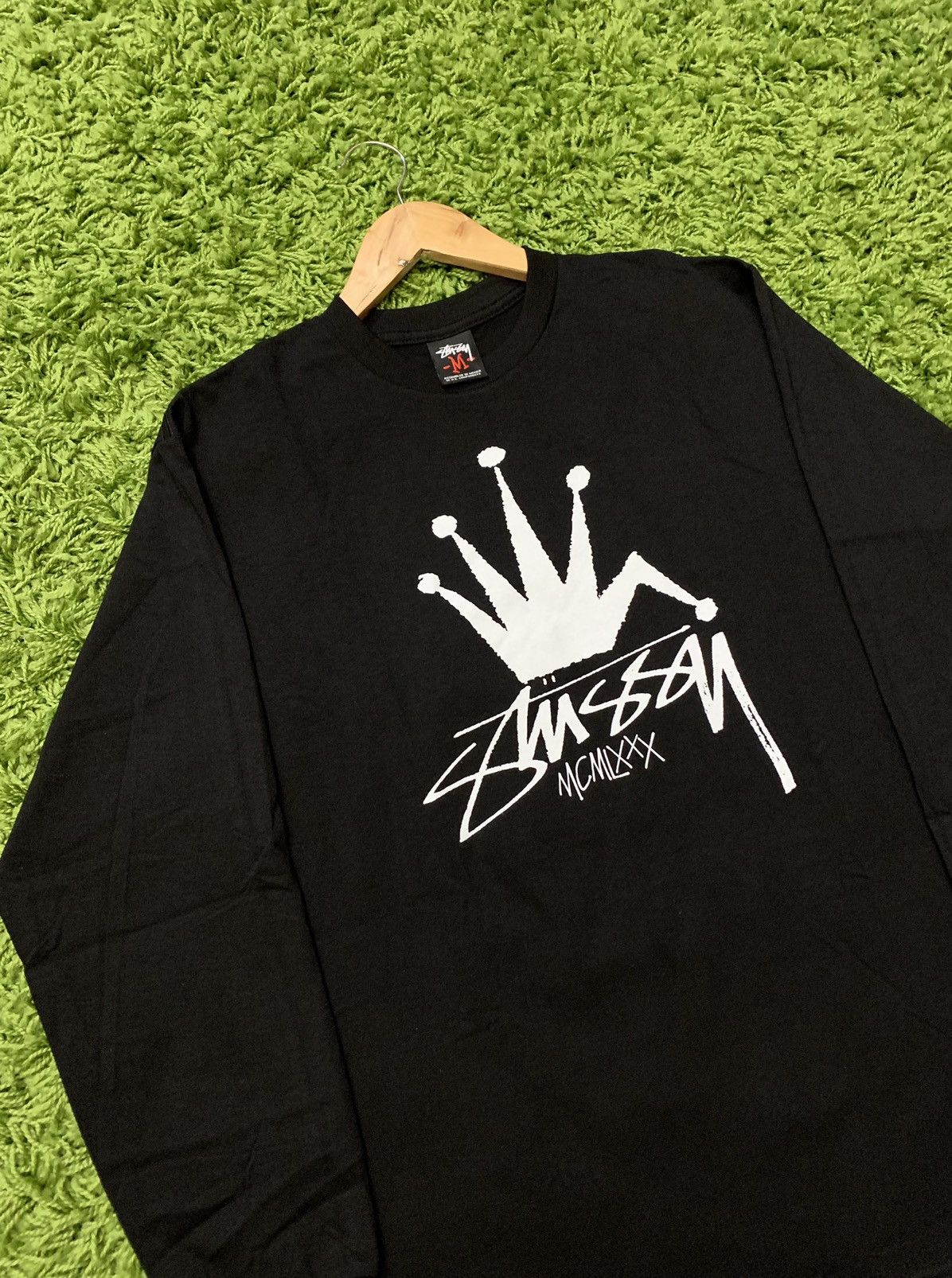 Vintage 🔥Rare Stussy Crown 1980 LS Tee Vintage Y2K Skate Rolex 