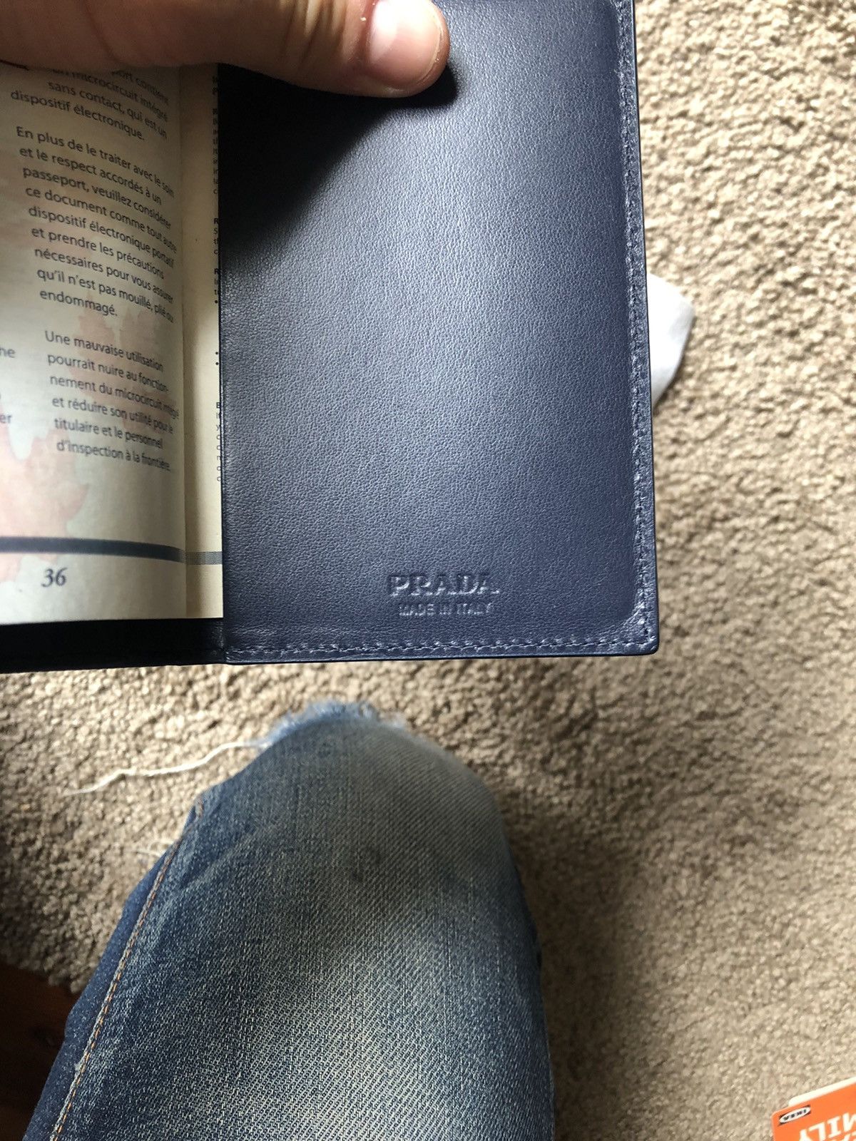 Prada passport wallet