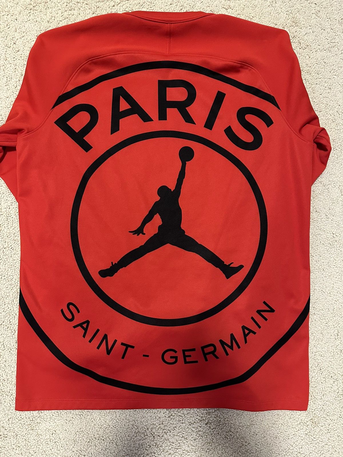 Jordan Brand × Nike Paris Saint German Jordan Red Longsleeve Size US L / EU 52-54 / 3 - 2 Thumbnail