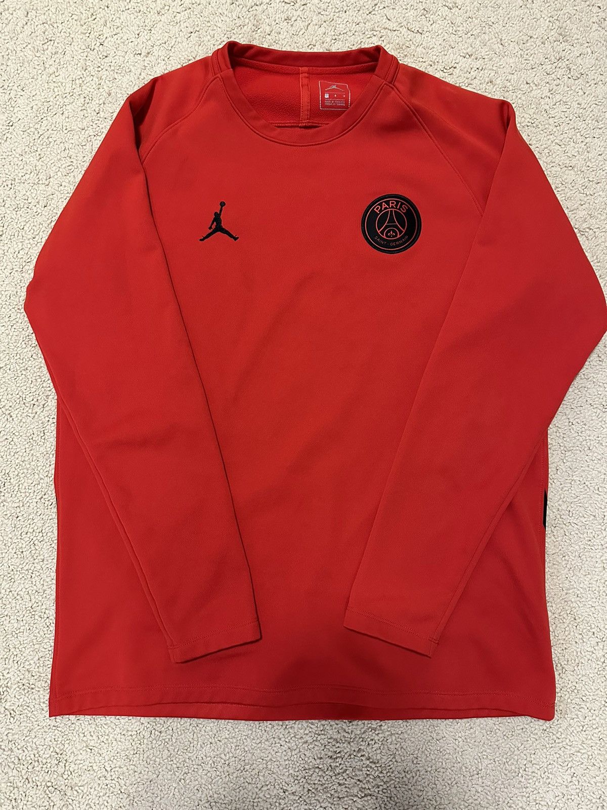 Jordan Brand × Nike Paris Saint German Jordan Red Longsleeve Size US L / EU 52-54 / 3 - 1 Thumbnail