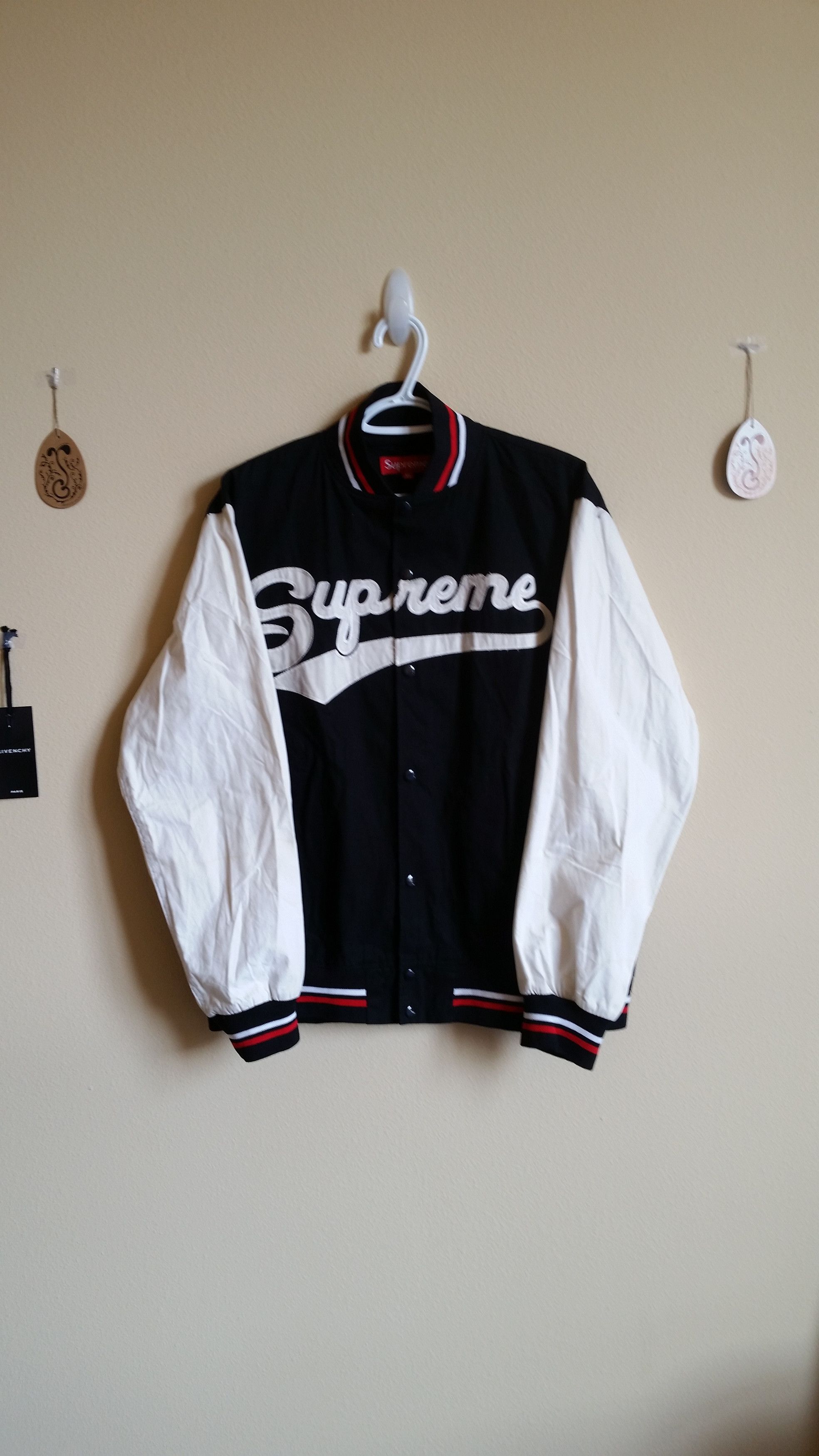 Supreme 2002 Spellout Baseball Varsity Jacket | Grailed