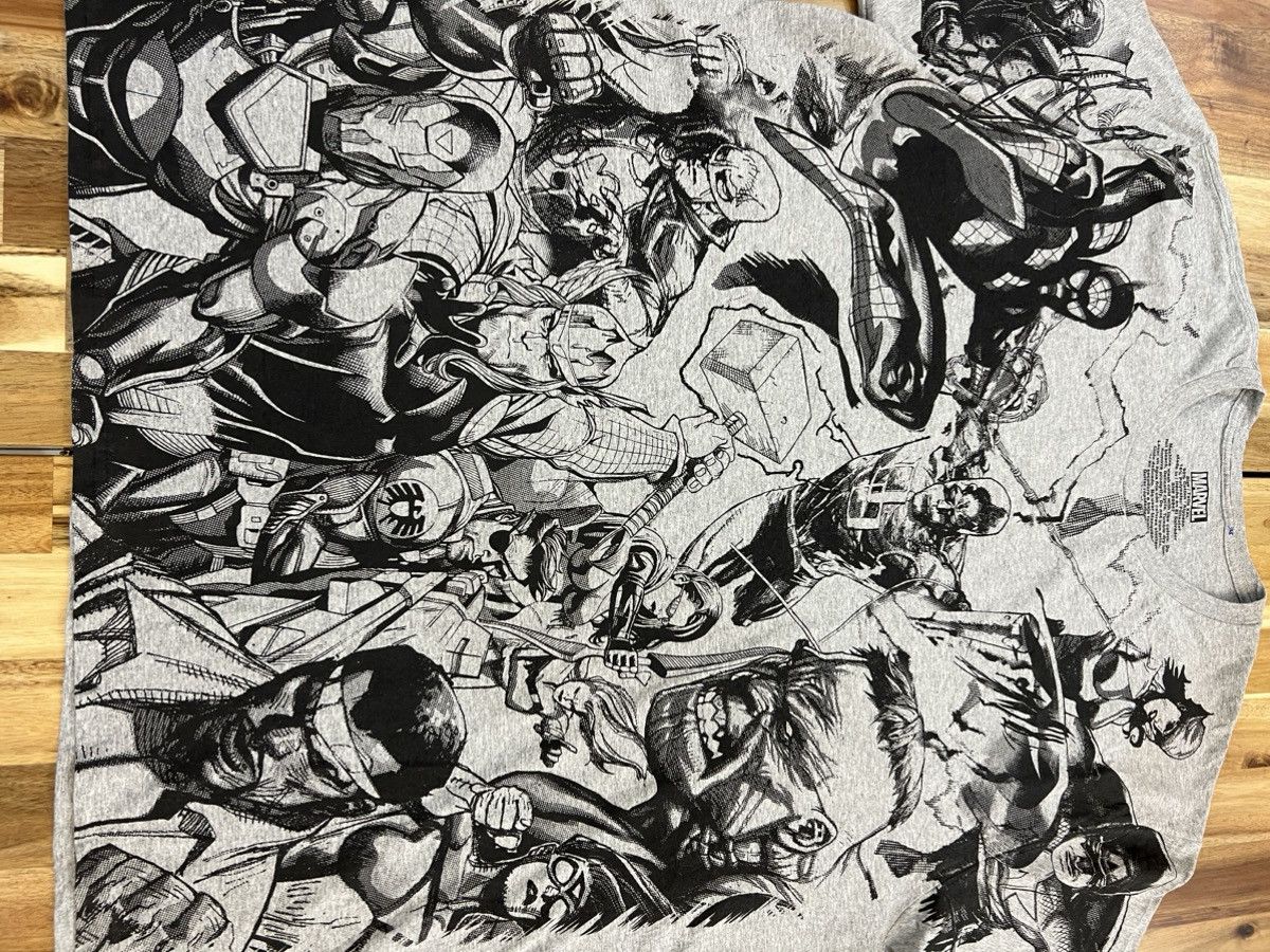 Marvel Comics × Vintage Vintage Marvel All Characters Full Prints Shirts Size US XXL / EU 58 / 5 - 2 Thumbnail