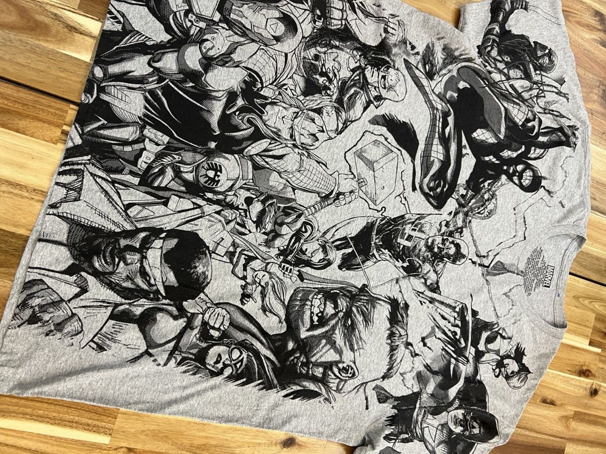 Marvel Comics × Vintage Vintage Marvel All Characters Full Prints Shirts Size US XXL / EU 58 / 5 - 3 Thumbnail
