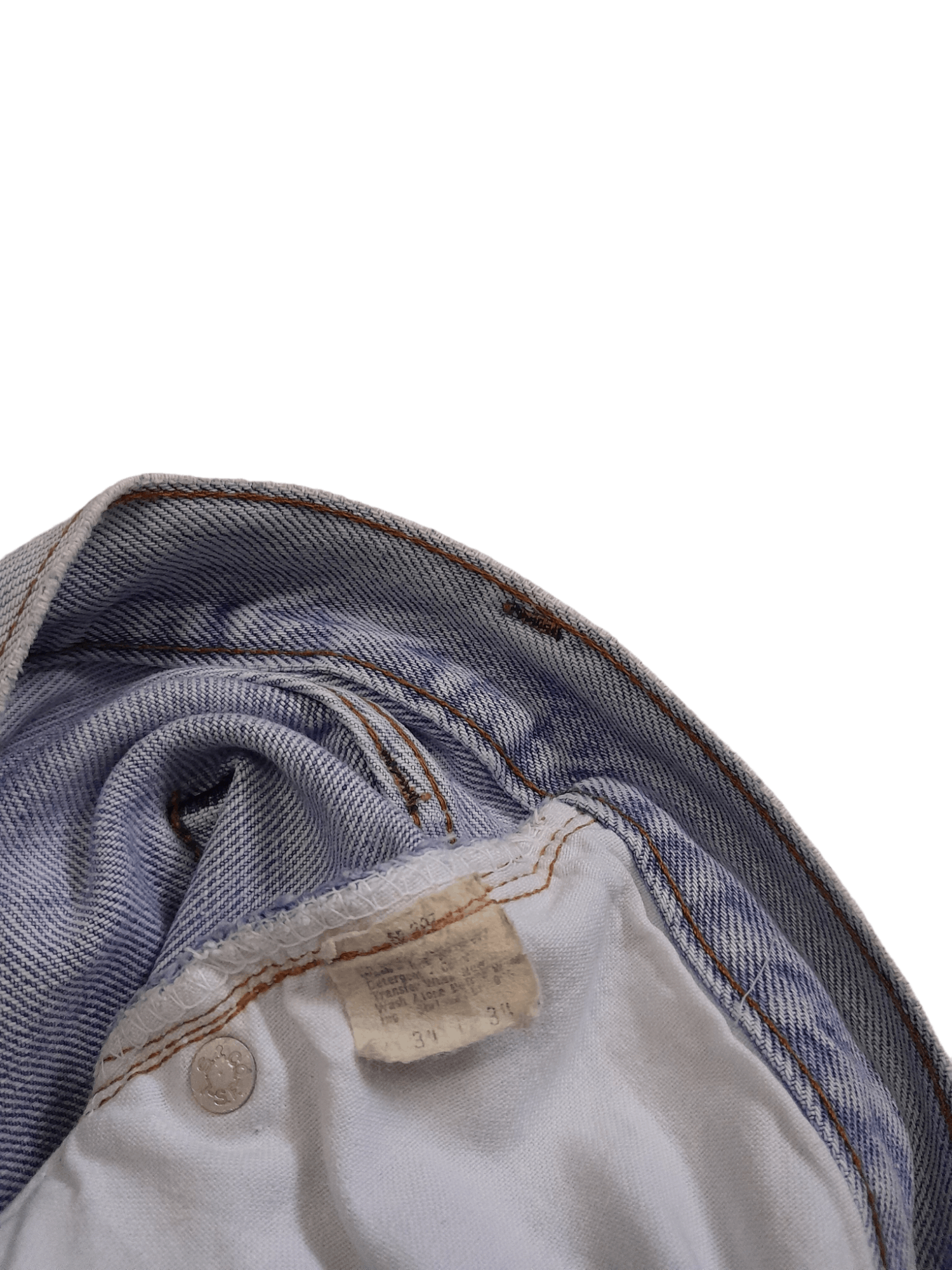 Levi's × Vintage 80s Levis 501 Selvedge USA #6 Denim Kurt Denim (E679) Size US 32 / EU 48 - 8 Thumbnail