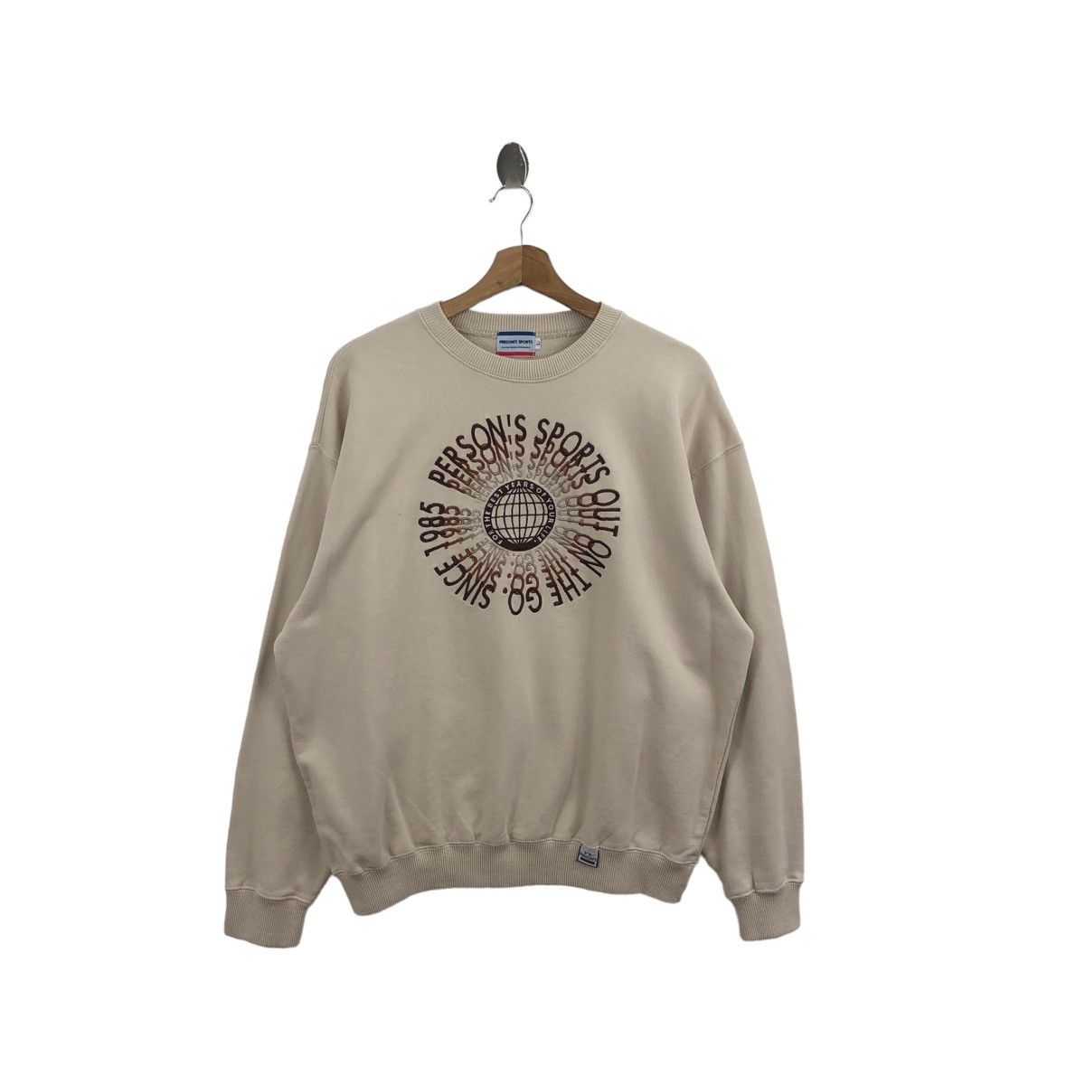 Pick!! Vtg PERSON’S SPORTS Big Logo Embroidery Sweatshirt