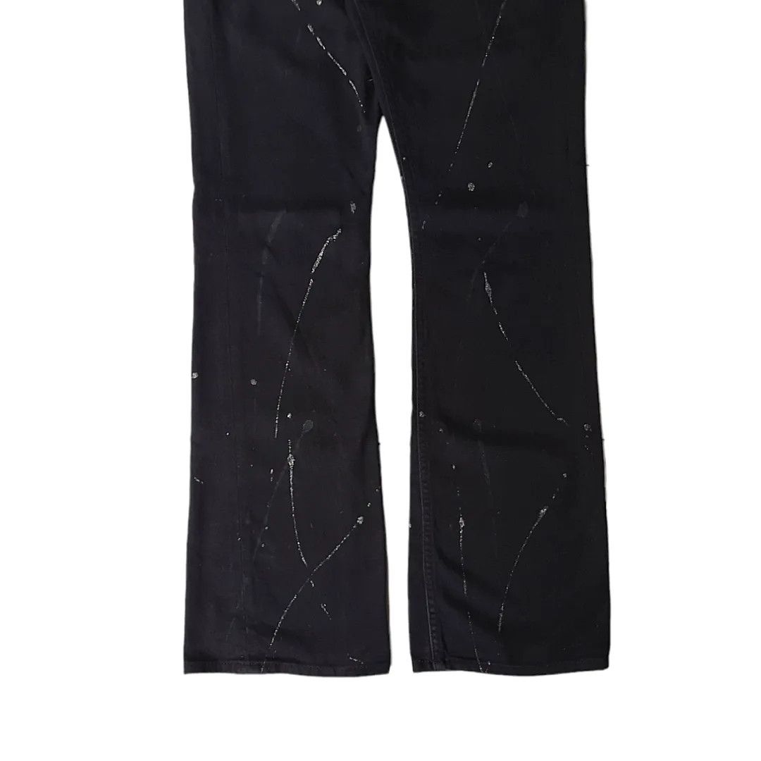 14th Addiction × Le Grande Bleu (L.G.B.) × Tornado Mart Japanese Brand Sorridere Splatter Flared Denim Pants Size US 29 - 4 Thumbnail