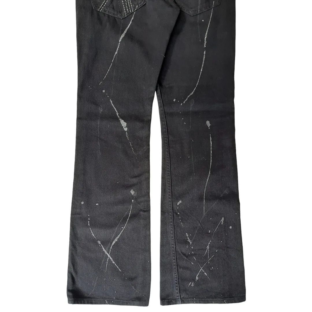 14th Addiction × Le Grande Bleu (L.G.B.) × Tornado Mart Japanese Brand Sorridere Splatter Flared Denim Pants Size US 29 - 6 Thumbnail