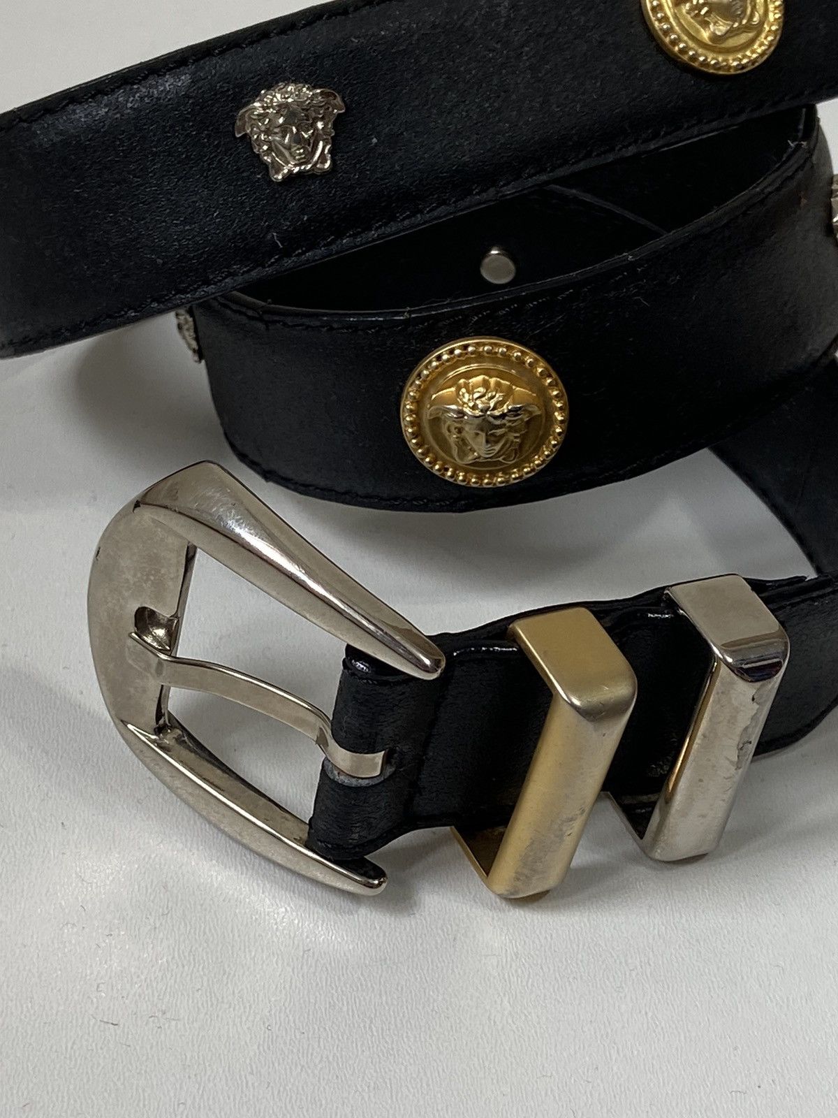 Versace Green Leather Regular Belt main image 1
