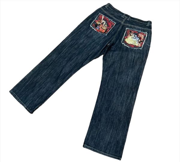 Samurai Jeans Japanese Samurai Warrior Majestic Embroidery Buda