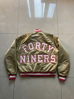 Vintage Starter NFL Pro Line San Francisco 49ers Gold Jacket Satin Bomber L