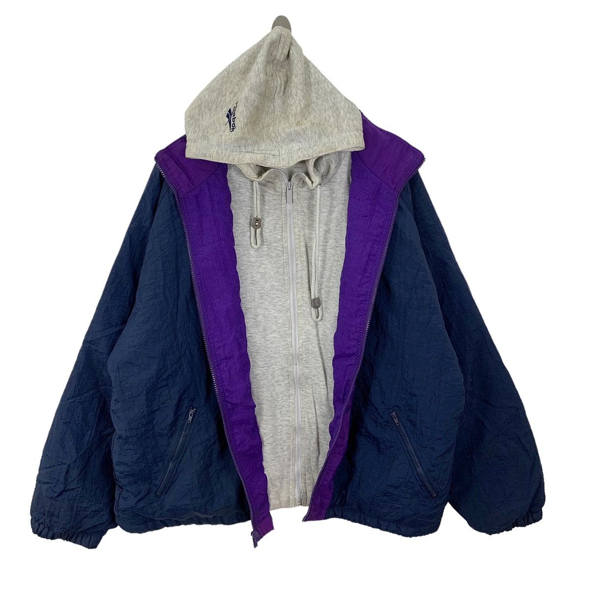 Reebok × Vintage Vintage 90s Reebok Sportswear Hoodie Zipper Jacket Size US L / EU 52-54 / 3 - 4 Thumbnail