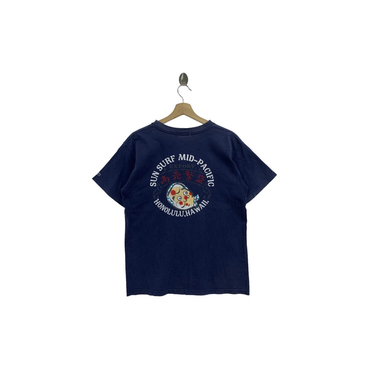 image of Sun Surf By Toyo Enterprise Hawaiian Surfing Men Tees in Navy (Size Small)