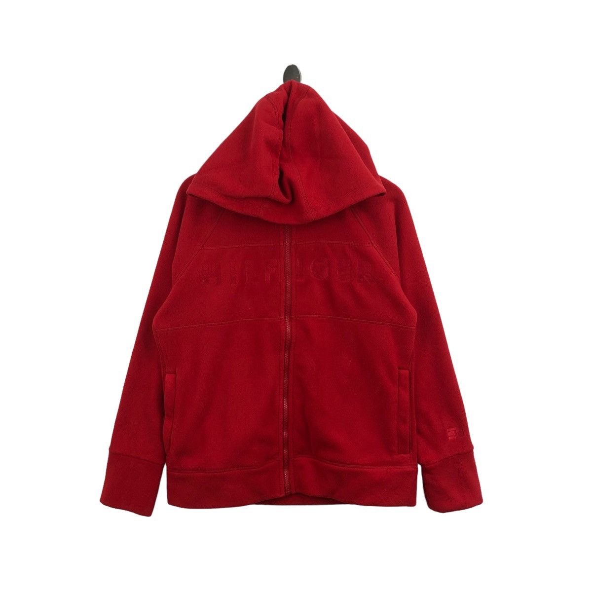 Pick!! Vtg TOMMY HILFIGER Big Logo Embroidery Fleece Hoodie