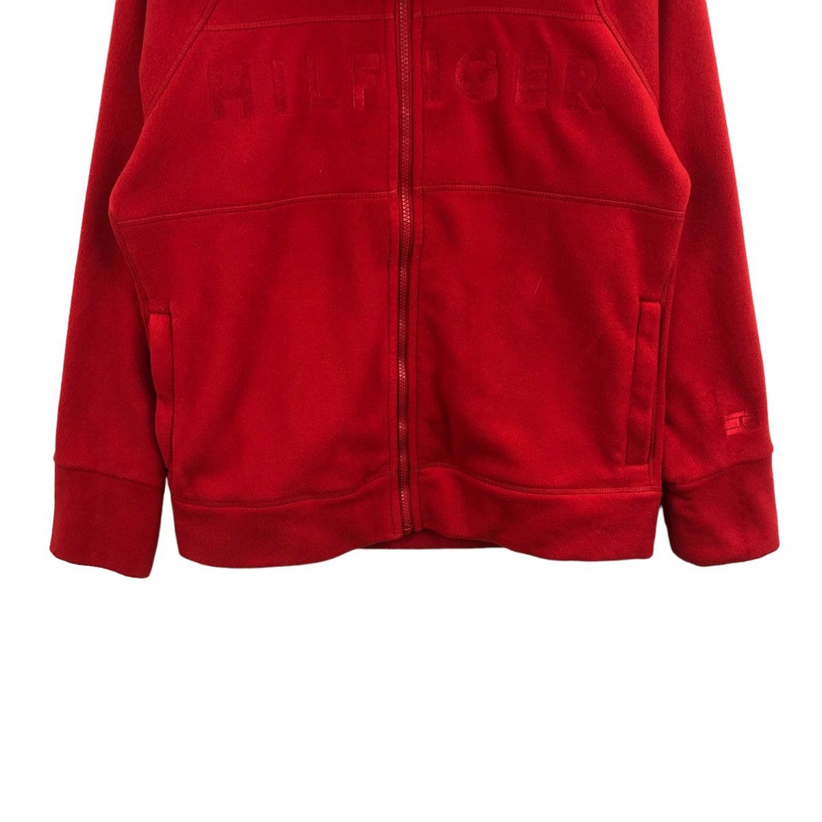 Pick!! Vtg TOMMY HILFIGER Big Logo Embroidery Fleece Hoodie