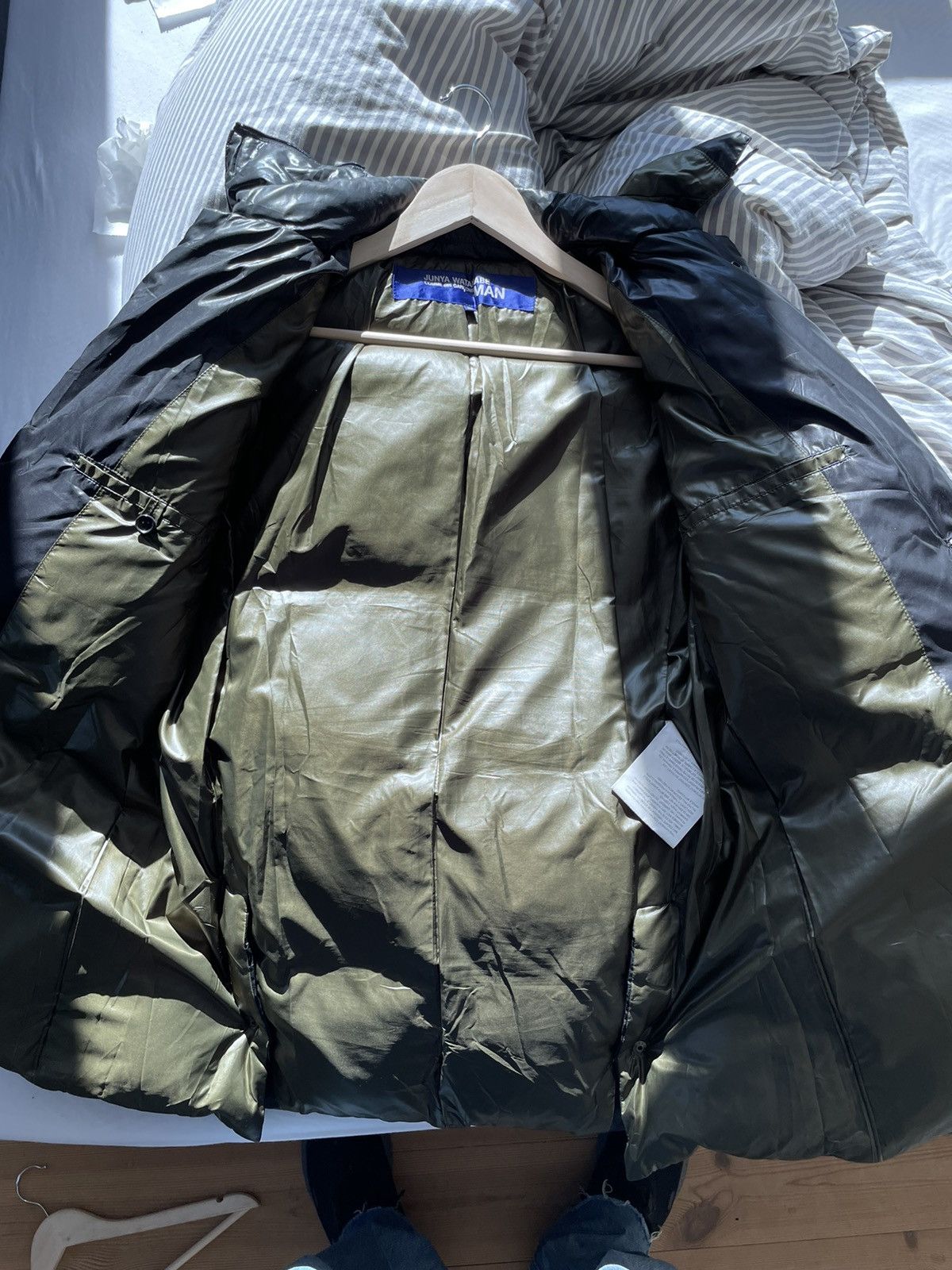 Comme des Garcons × Junya Watanabe A/W 2005 Black Down Blazer W. Stow Away Hood Size US M / EU 48-50 / 2 - 8 Thumbnail