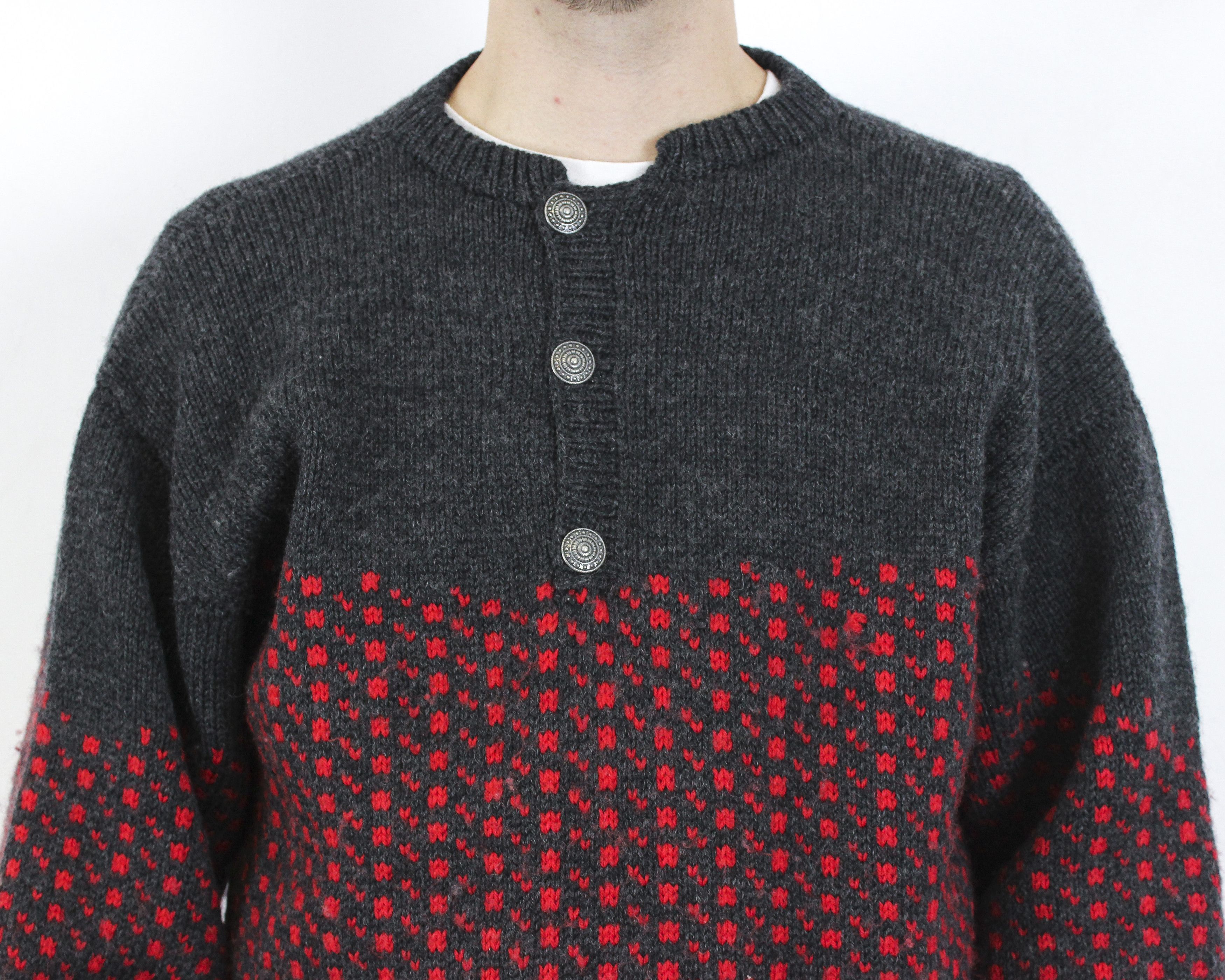 Vintage Nordic Wool Jumper XL Pullover Structure Sweater Winter Size US XL / EU 56 / 4 - 5 Thumbnail