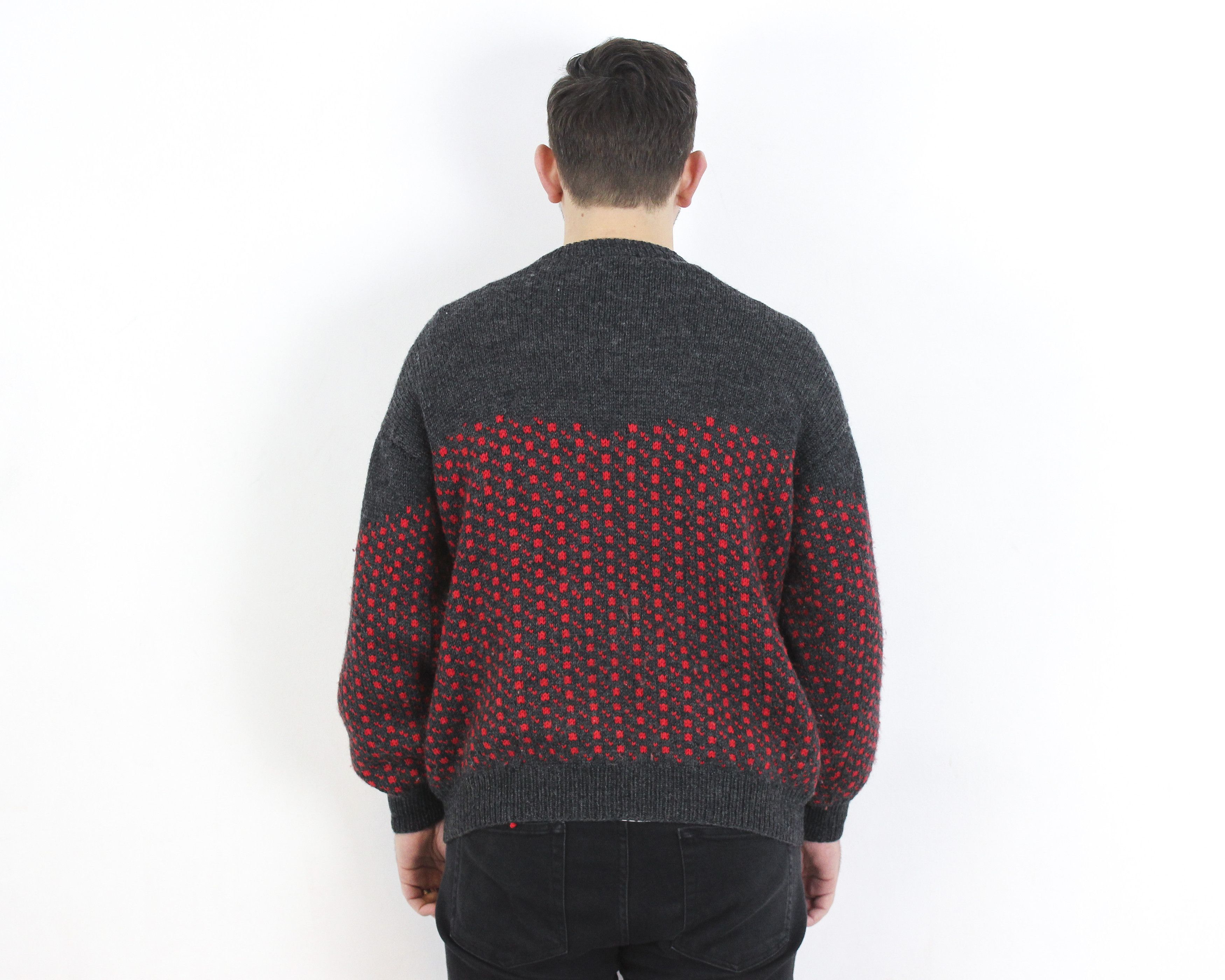 Vintage Nordic Wool Jumper XL Pullover Structure Sweater Winter Size US XL / EU 56 / 4 - 4 Thumbnail