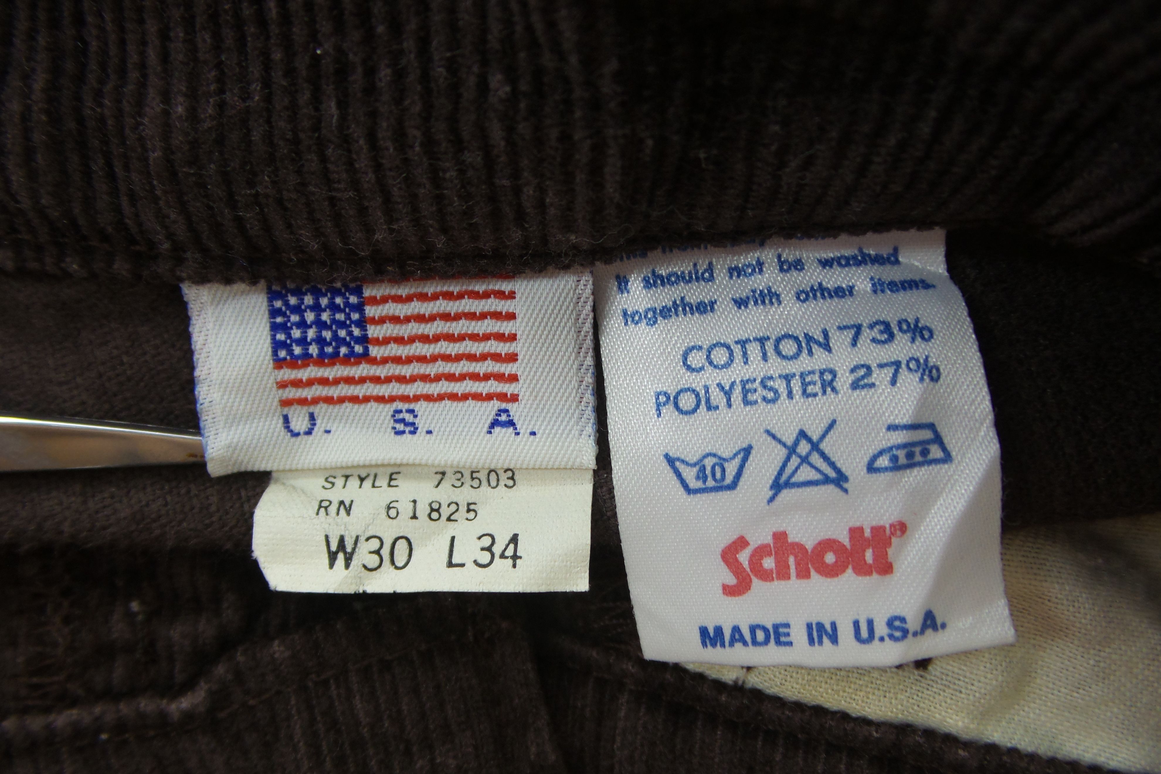 Schott Schott Corduroy Jeans W30xL28 Size US 30 / EU 46 - 3 Thumbnail