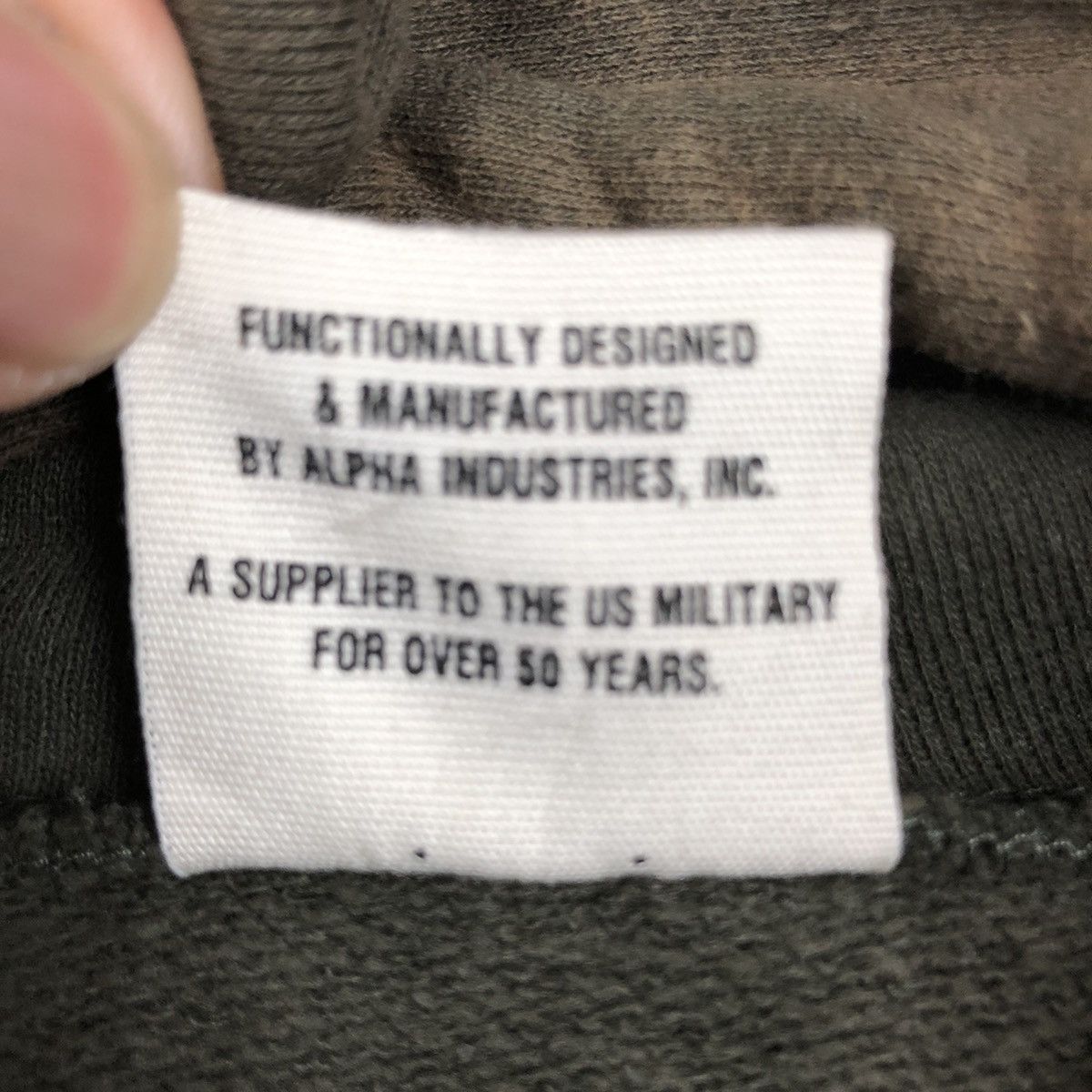 Alpha Industries × Vintage Alpha Industries Manufacturer US Military Big Logo Hoodie Size US L / EU 52-54 / 3 - 6 Thumbnail