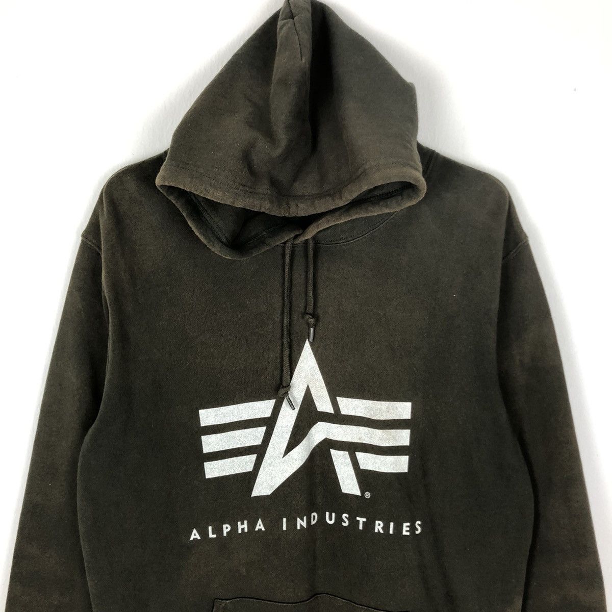 Alpha Industries × Vintage Alpha Industries Manufacturer US Military Big Logo Hoodie Size US L / EU 52-54 / 3 - 2 Thumbnail