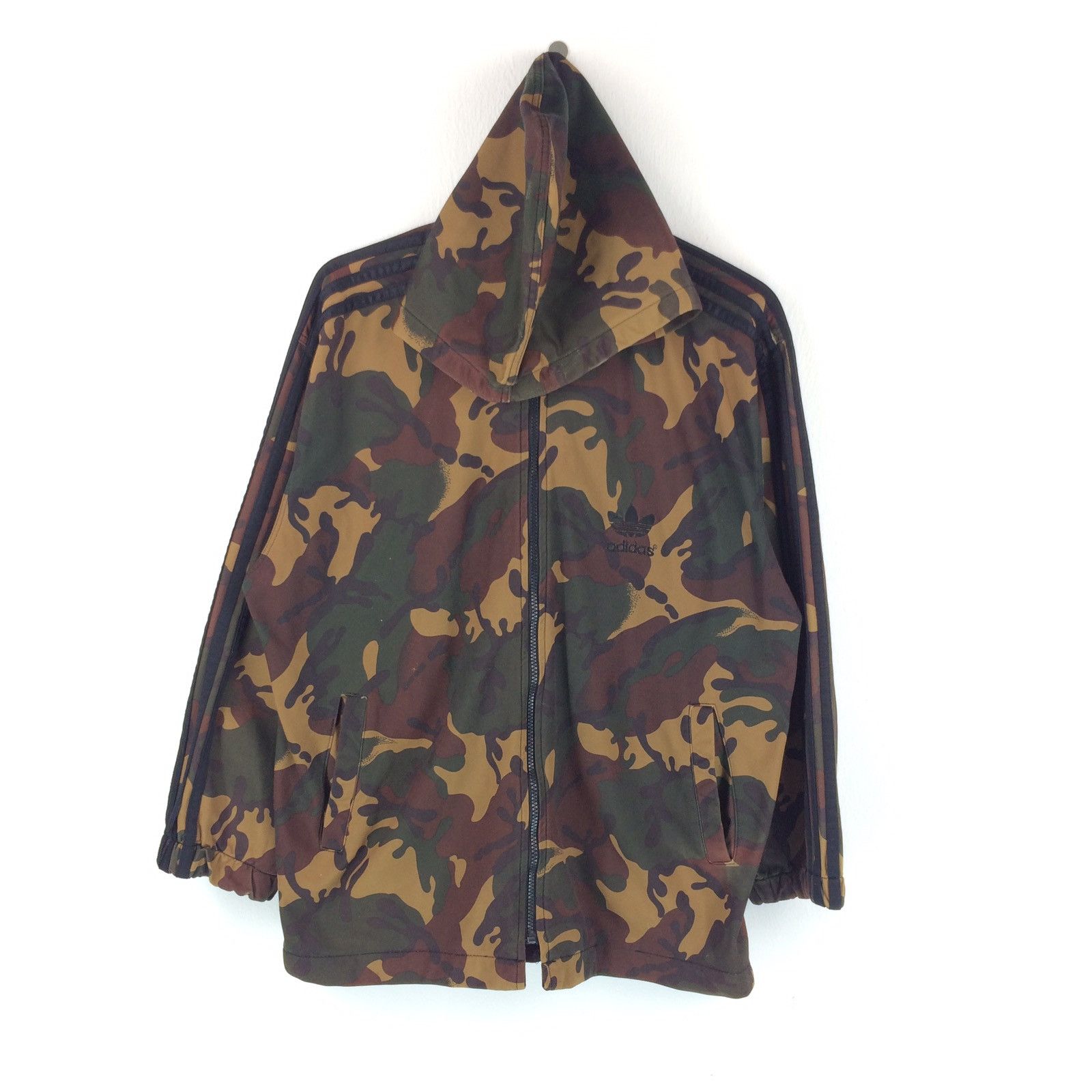Adidas Camo Adidas Hoodie with big logo embroide Size US M / EU 48-50 / 2 - 2 Thumbnail