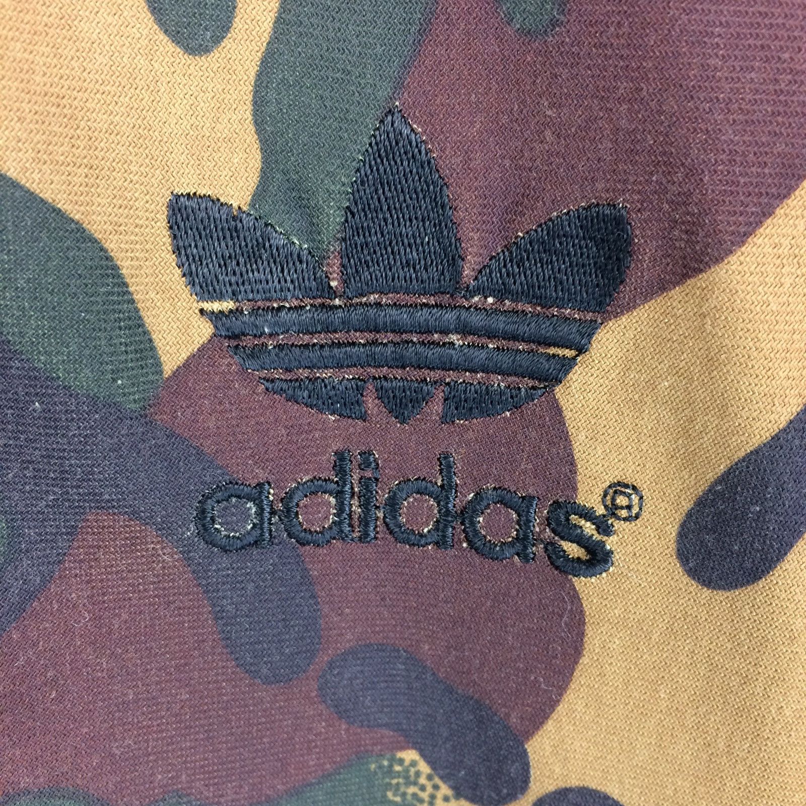 Adidas Camo Adidas Hoodie with big logo embroide Size US M / EU 48-50 / 2 - 4 Thumbnail