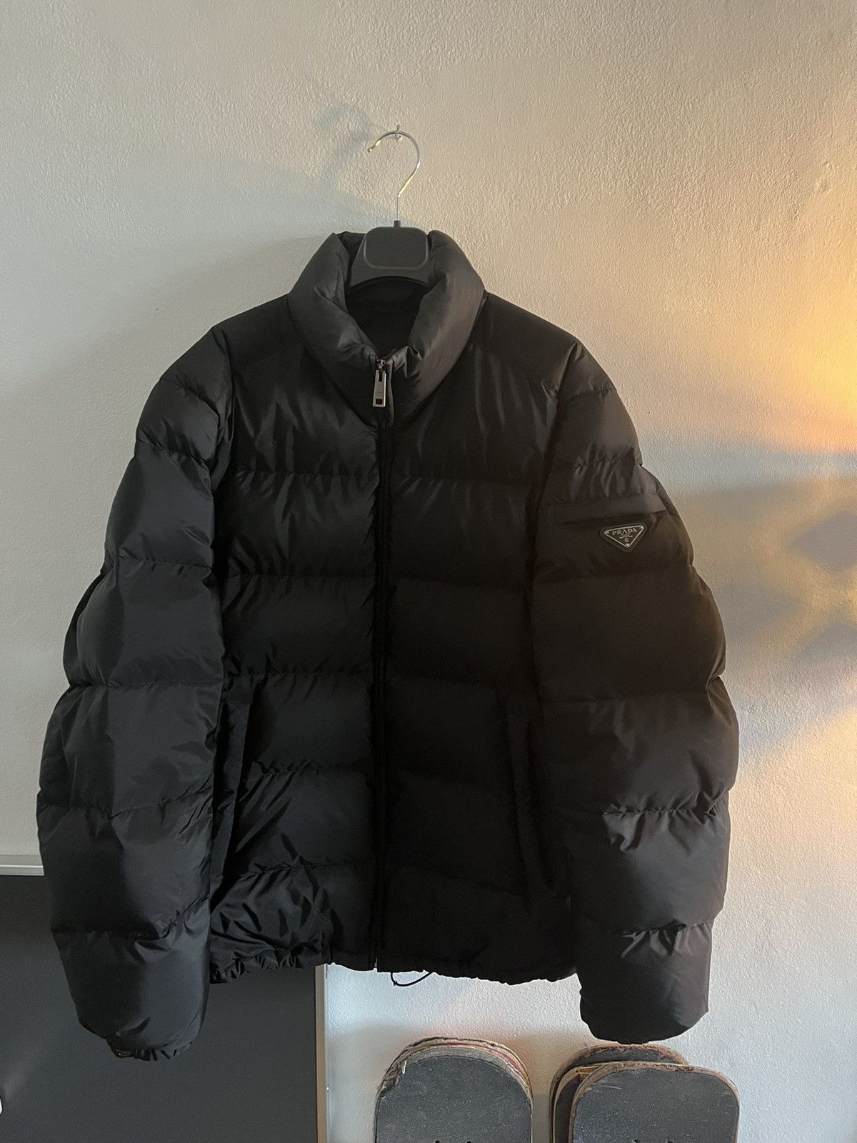 Prada Prada Piumino Nylon Piuma Puffer Jacke Nero (Black) | Grailed