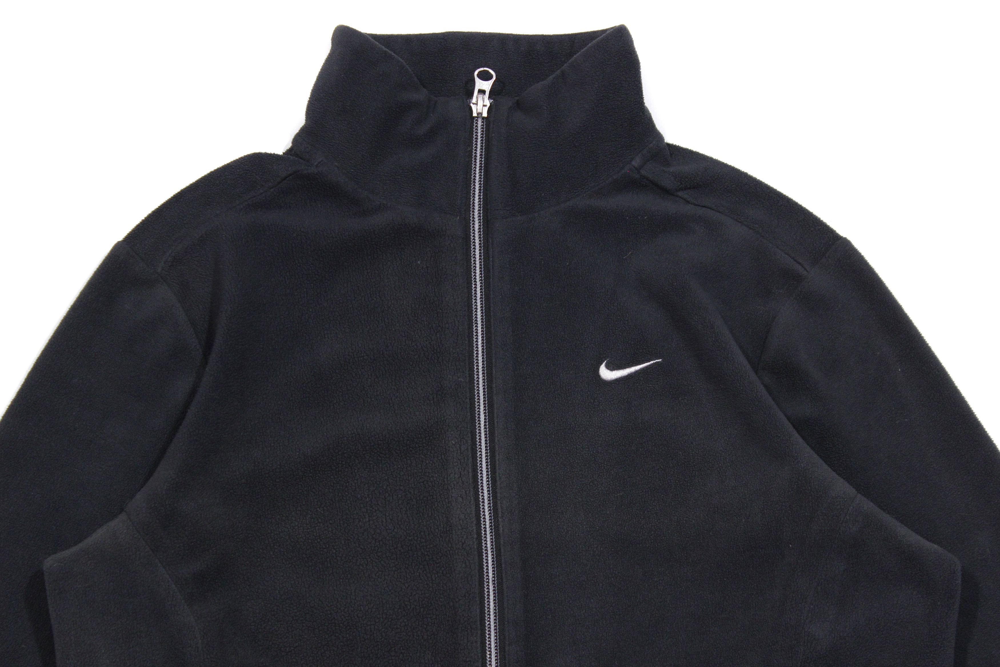 Nike 90S Swoosh Logo Fleece Jacket Size L / US 10 / IT 46 - 3 Thumbnail