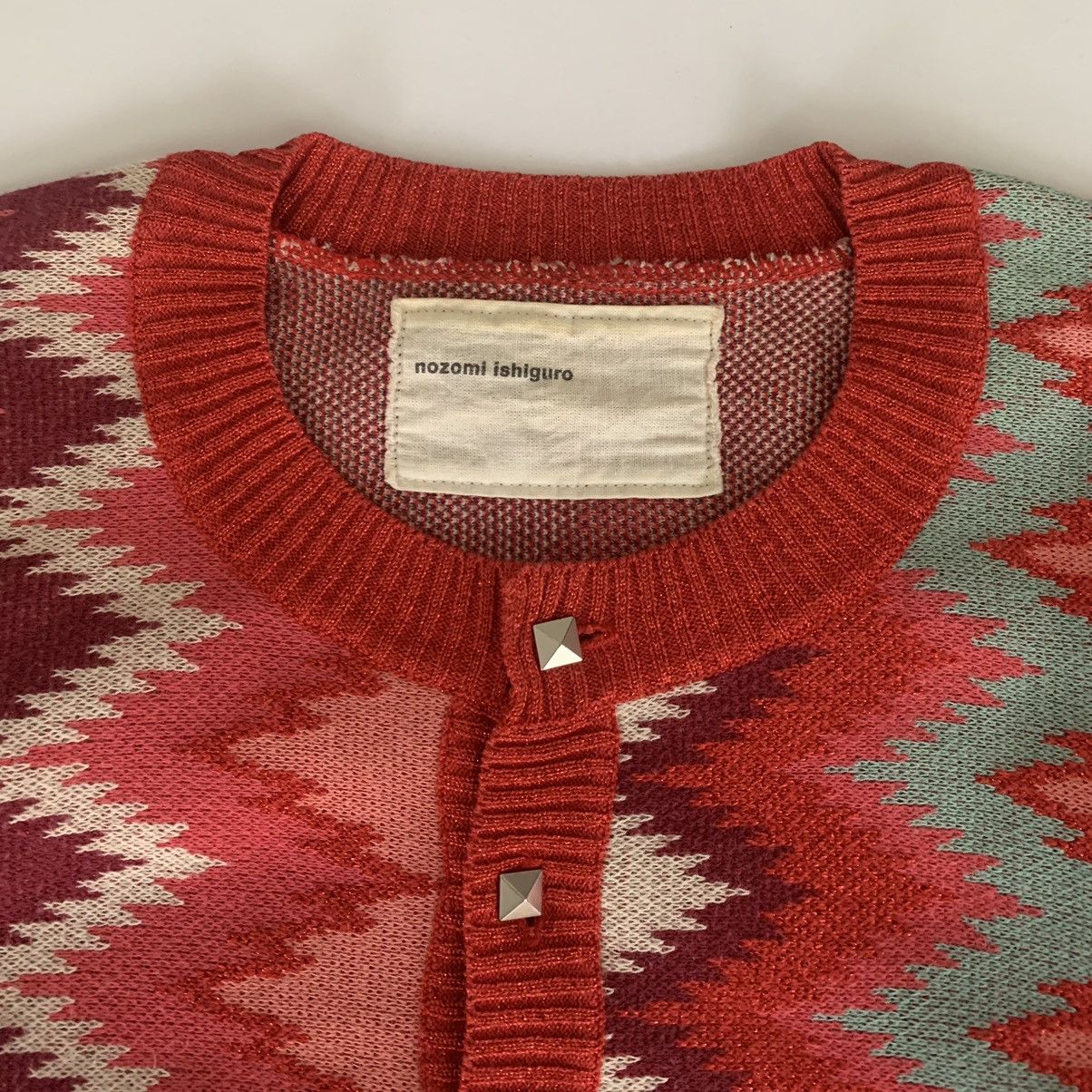 Nozomi Ishiguro Nozomi Ishiguro 2000's Studded Striped Knit Cardigan Size S / US 4 / IT 40 - 2 Thumbnail