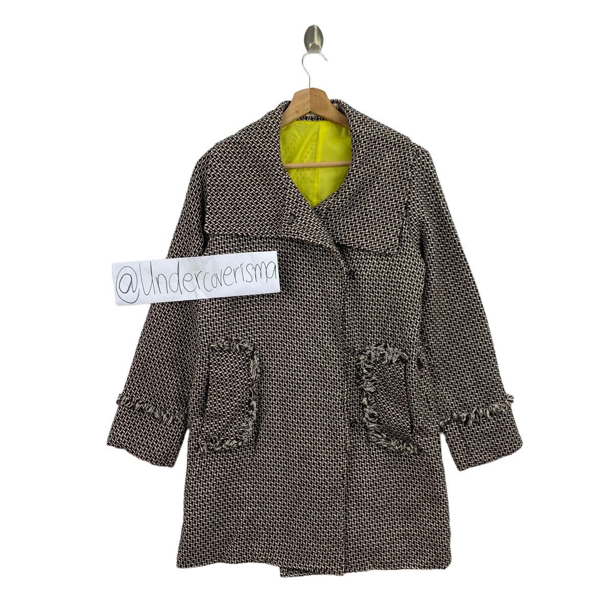 Vintage SEDMIKRÁSKY BARROWGANG Check Tartan Long Wool Tweed Coat Size S / US 4 / IT 40 - 1 Thumbnail