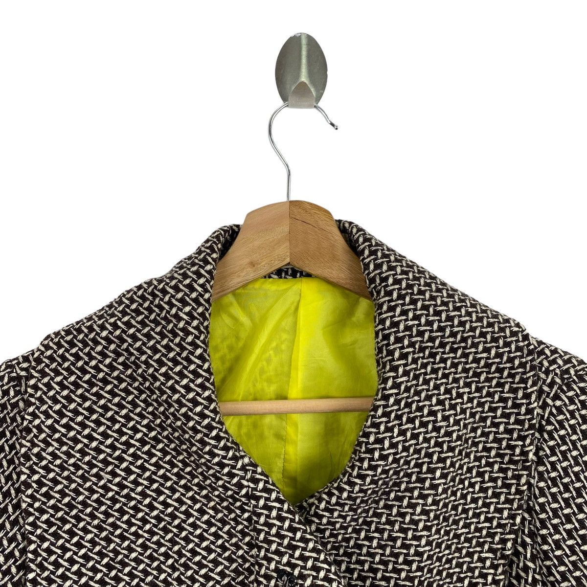 Vintage SEDMIKRÁSKY BARROWGANG Check Tartan Long Wool Tweed Coat Size S / US 4 / IT 40 - 2 Thumbnail