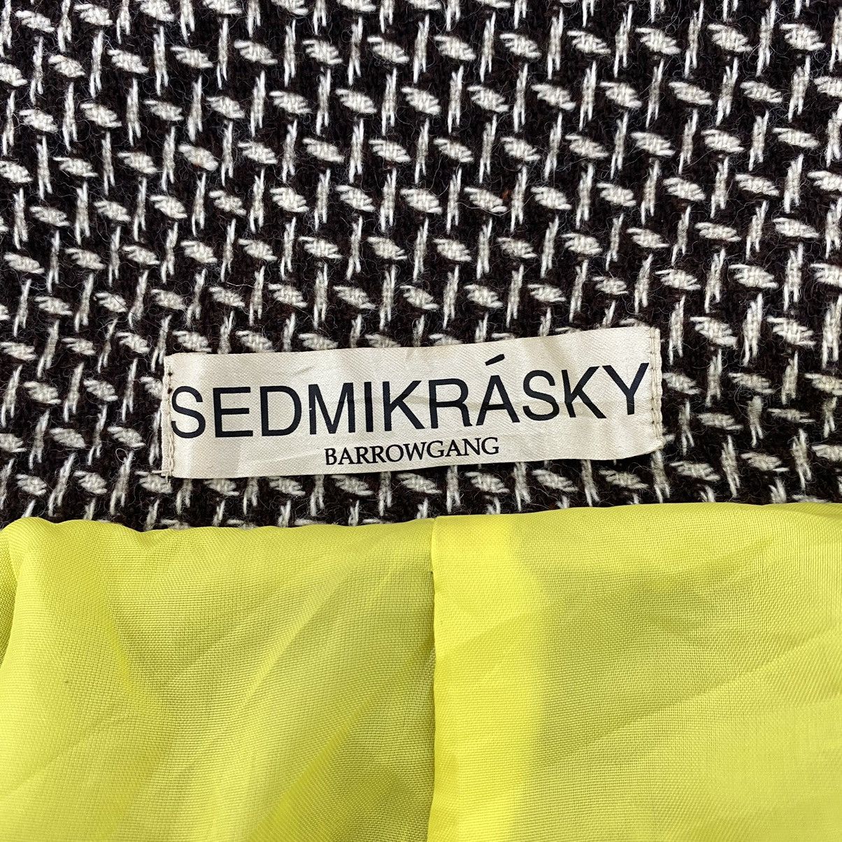 Vintage SEDMIKRÁSKY BARROWGANG Check Tartan Long Wool Tweed Coat Size S / US 4 / IT 40 - 3 Thumbnail