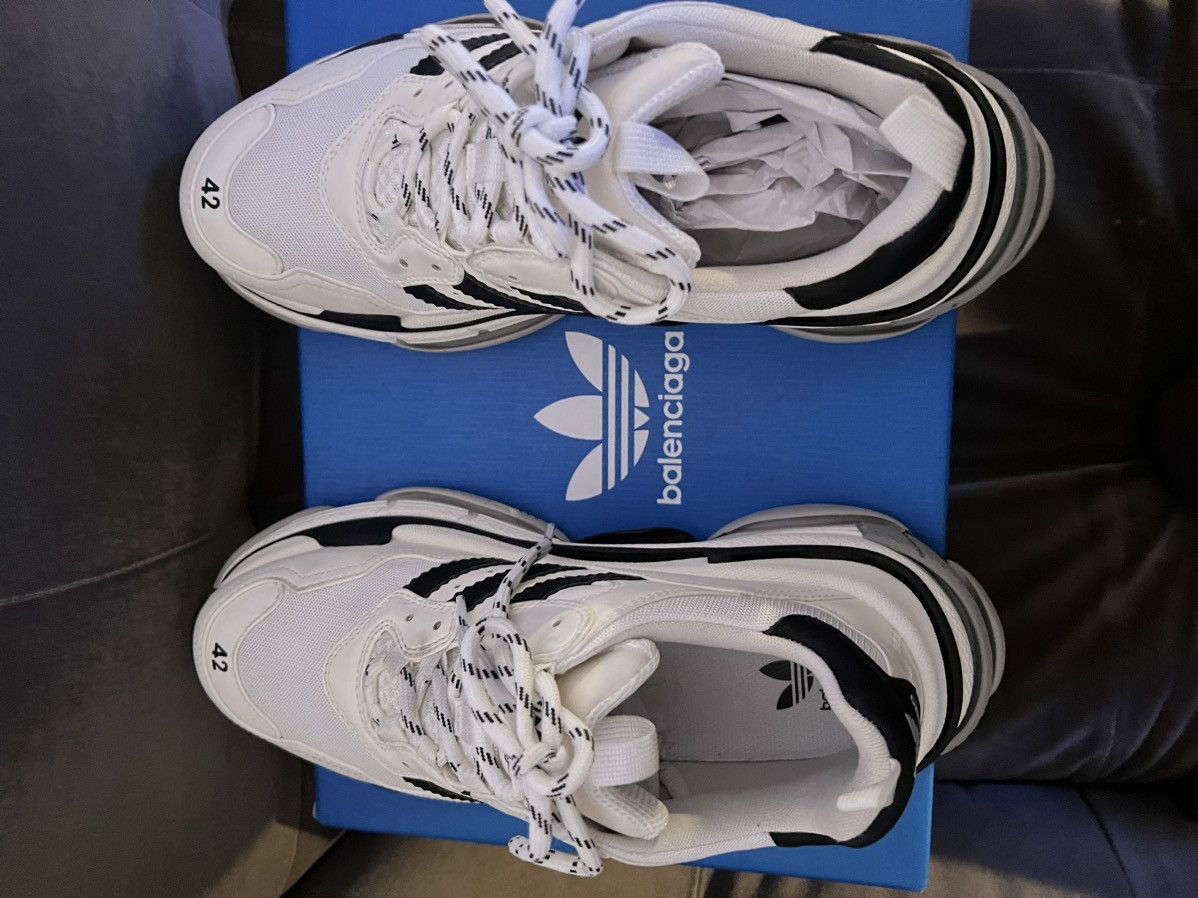 MEN'S BALENCIAGA / ADIDAS TRIPLE S SNEAKER IN WHITE