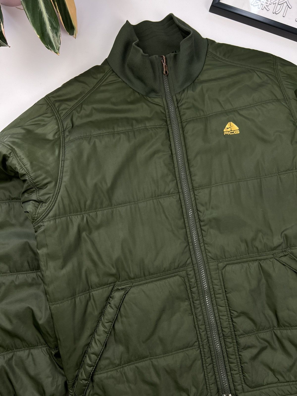 Nike × Nike ACG × Vintage Nike ACG Vintage 2 Thermal Layer Beige Quilted Liner Jacket Size US M / EU 48-50 / 2 - 4 Thumbnail