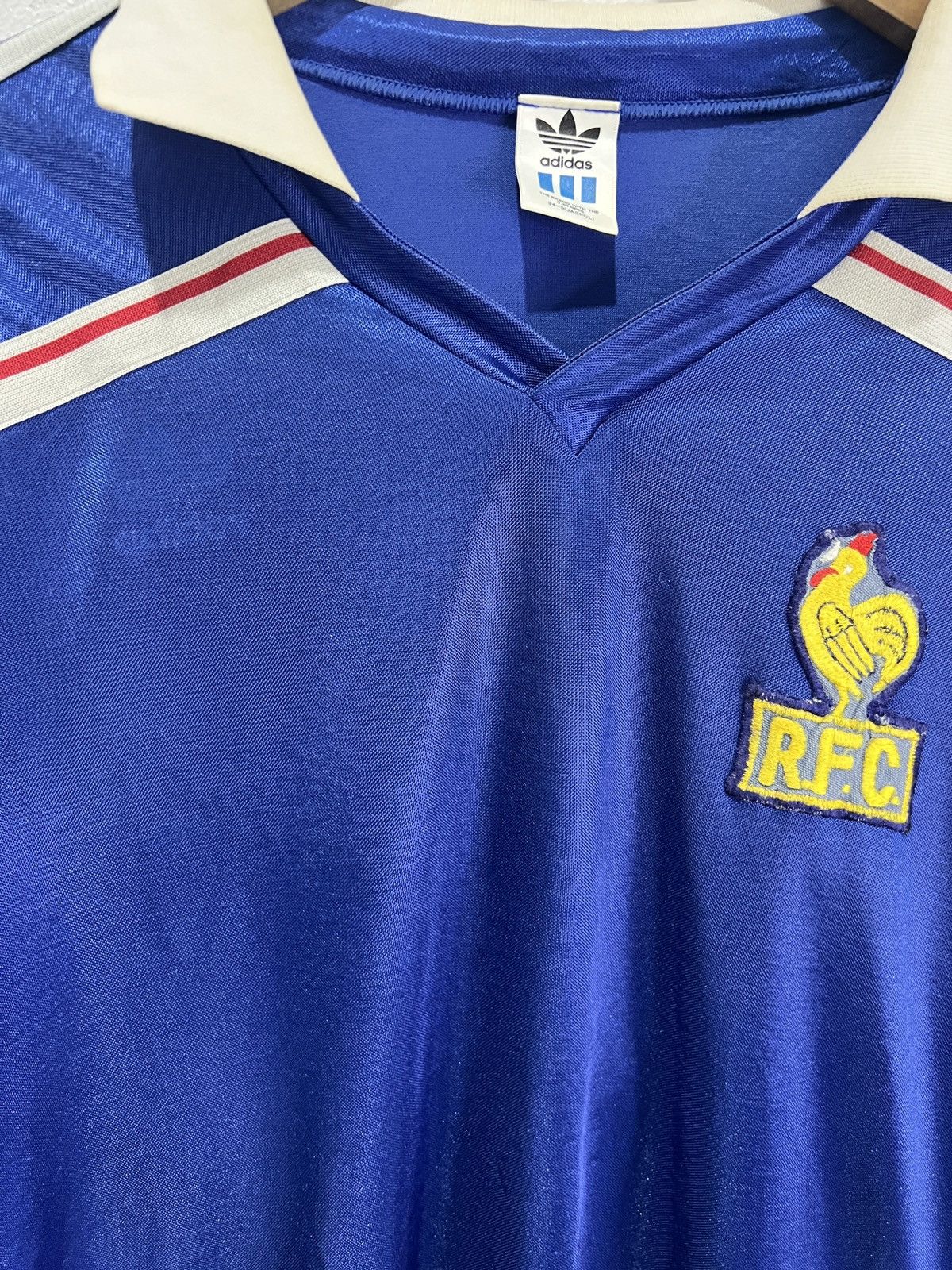 Vintage Vintage 80s Adidas France Jersey Size US L / EU 52-54 / 3 - 4 Thumbnail