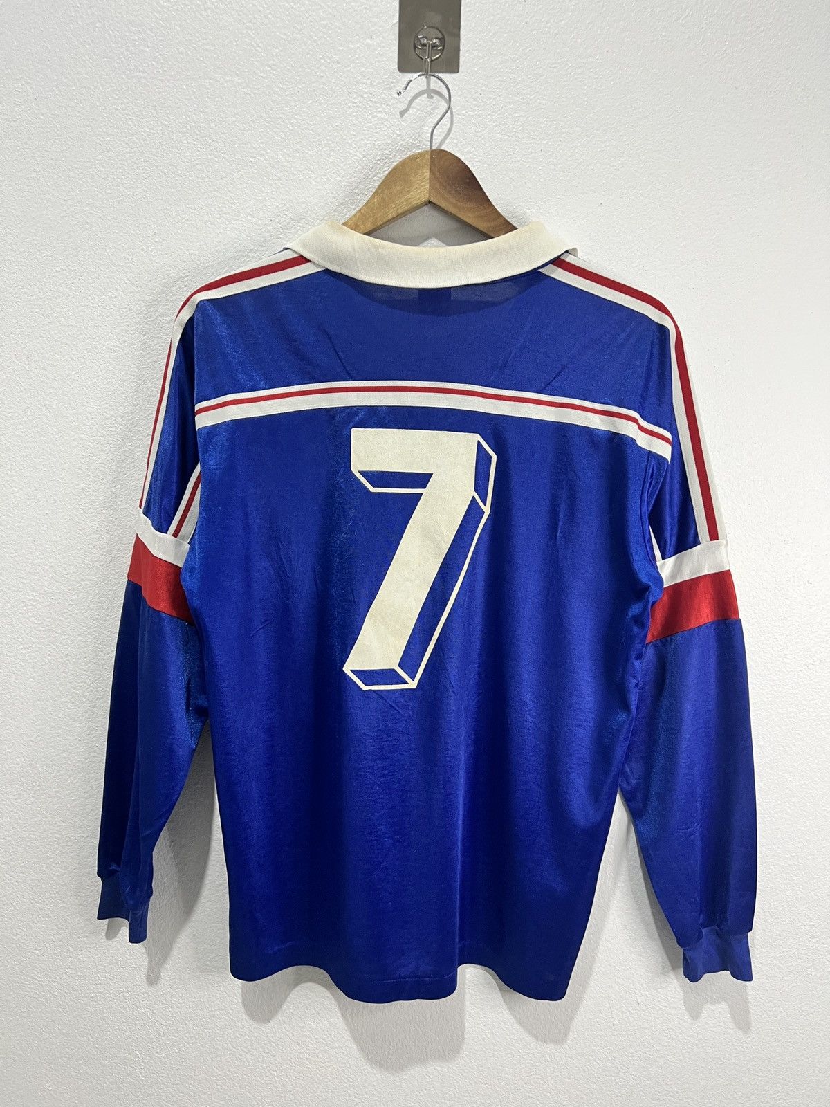 Vintage Vintage 80s Adidas France Jersey Size US L / EU 52-54 / 3 - 2 Thumbnail