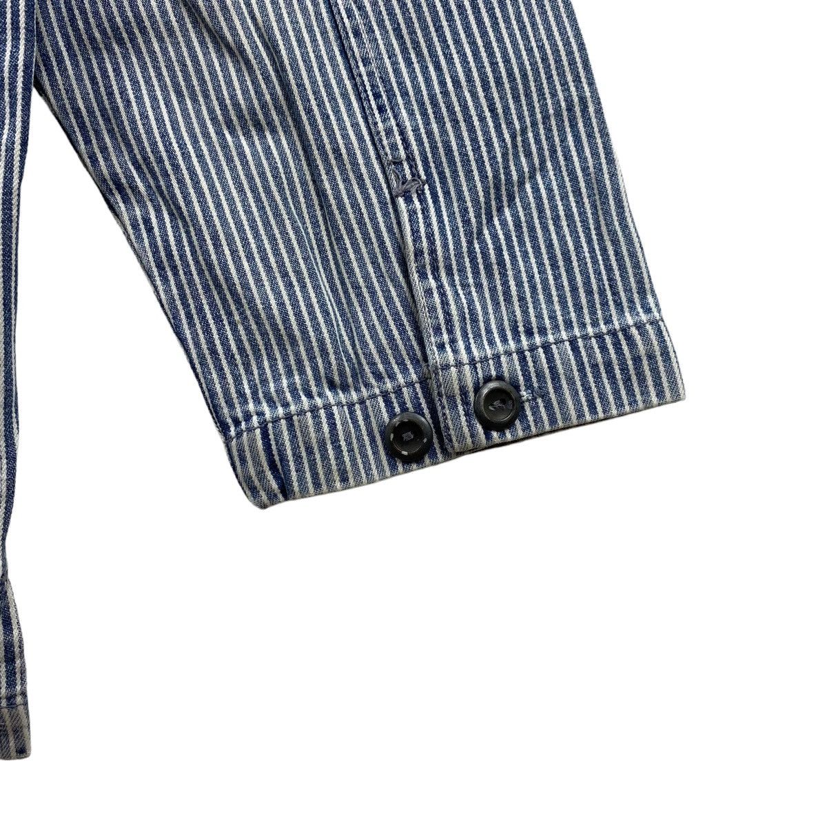 Vintage Vintage DOG HOUSE String Button Hickory Stripes Blue Shirt Size US L / EU 52-54 / 3 - 3 Thumbnail