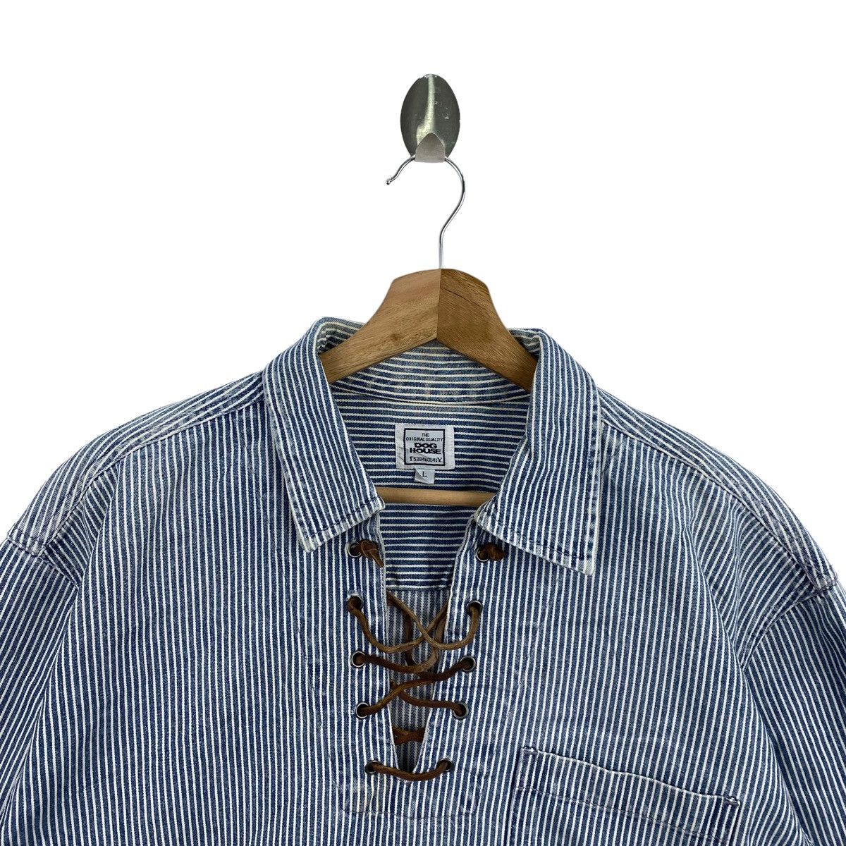 Vintage Vintage DOG HOUSE String Button Hickory Stripes Blue Shirt Size US L / EU 52-54 / 3 - 2 Thumbnail
