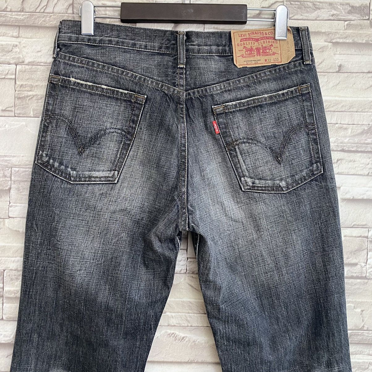 Levi's Vintage Levis 517 Flare Jeans Black Hedi Slimane 32x29 Size US 32 / EU 48 - 10 Thumbnail