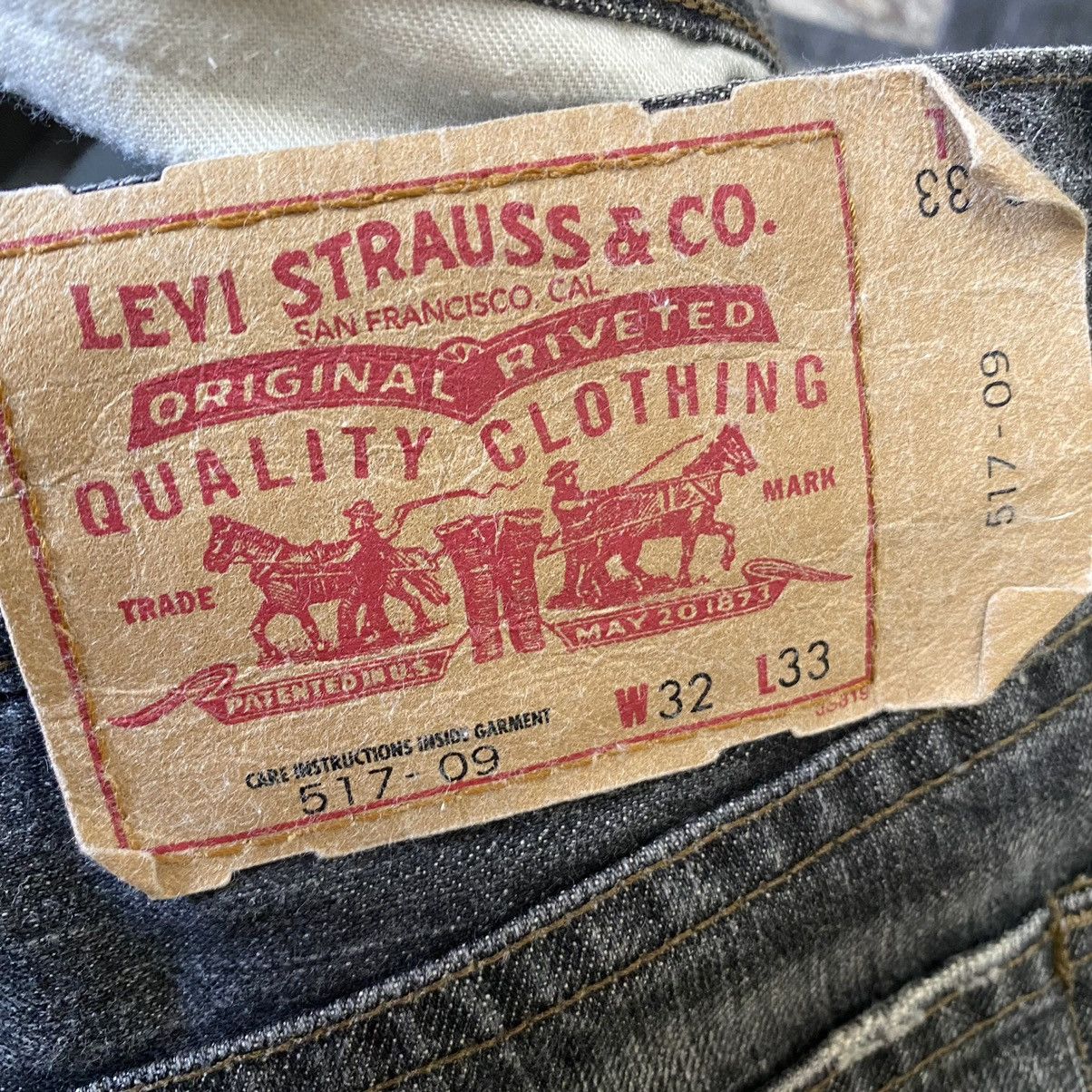 Levi's Vintage Levis 517 Flare Jeans Black Hedi Slimane 32x29 Size US 32 / EU 48 - 16 Thumbnail