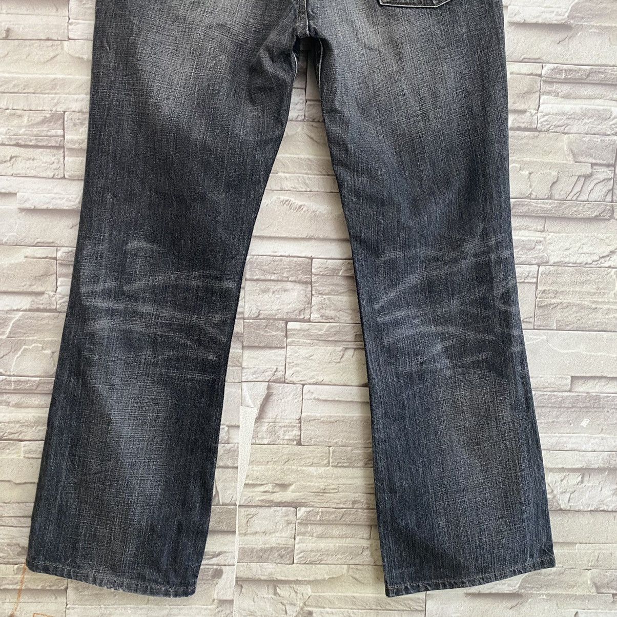 Levi's Vintage Levis 517 Flare Jeans Black Hedi Slimane 32x29 Size US 32 / EU 48 - 11 Thumbnail