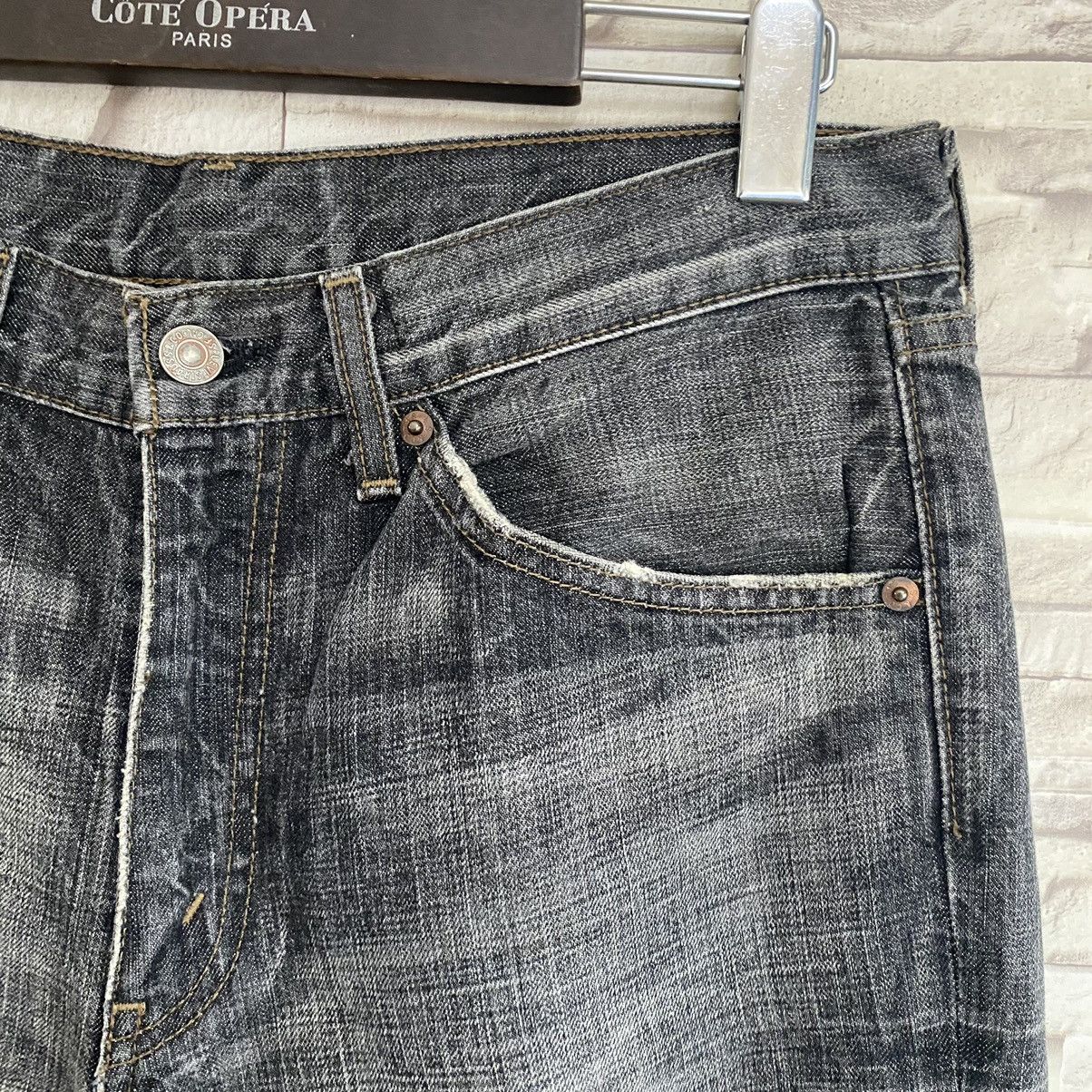 Levi's Vintage Levis 517 Flare Jeans Black Hedi Slimane 32x29 Size US 32 / EU 48 - 7 Thumbnail