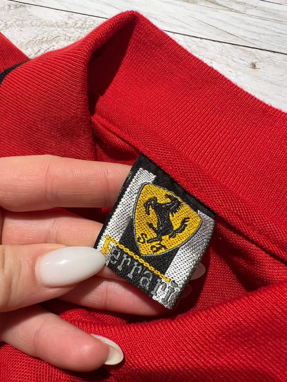 Ferrari Vintage Ferrari Racing F1 Big Logo Polo Shirt 90s Schumacher Size US XL / EU 56 / 4 - 10 Thumbnail