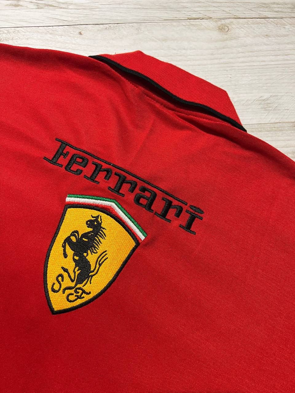 Ferrari Vintage Ferrari Racing F1 Big Logo Polo Shirt 90s Schumacher Size US XL / EU 56 / 4 - 2 Thumbnail