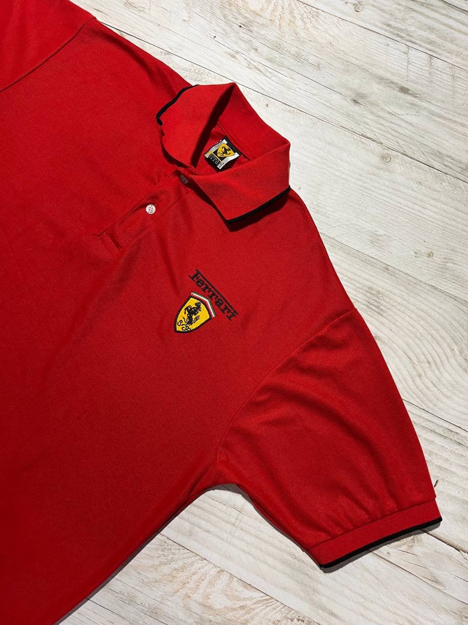 Ferrari Vintage Ferrari Racing F1 Big Logo Polo Shirt 90s Schumacher Size US XL / EU 56 / 4 - 4 Thumbnail